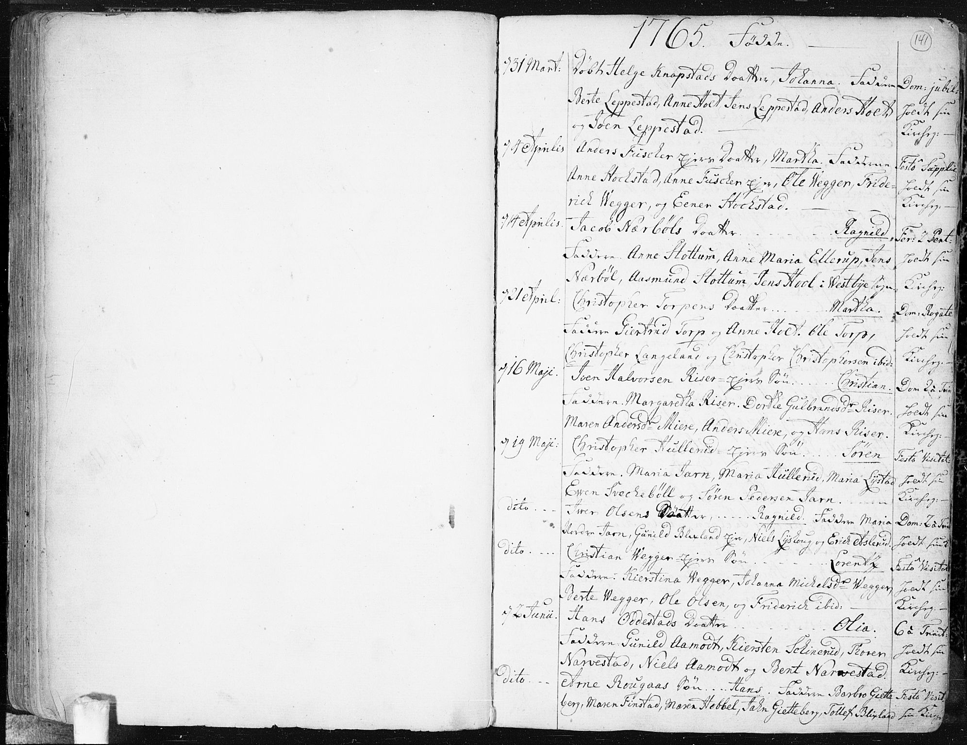 Hobøl prestekontor Kirkebøker, AV/SAO-A-2002/F/Fa/L0001: Parish register (official) no. I 1, 1733-1814, p. 141