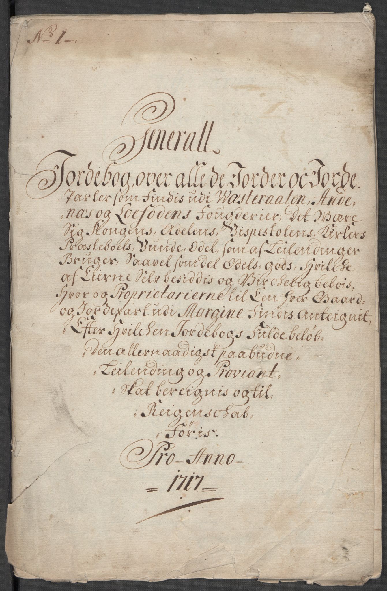 Rentekammeret inntil 1814, Reviderte regnskaper, Fogderegnskap, RA/EA-4092/R67/L4683: Fogderegnskap Vesterålen, Andenes og Lofoten, 1717, p. 30