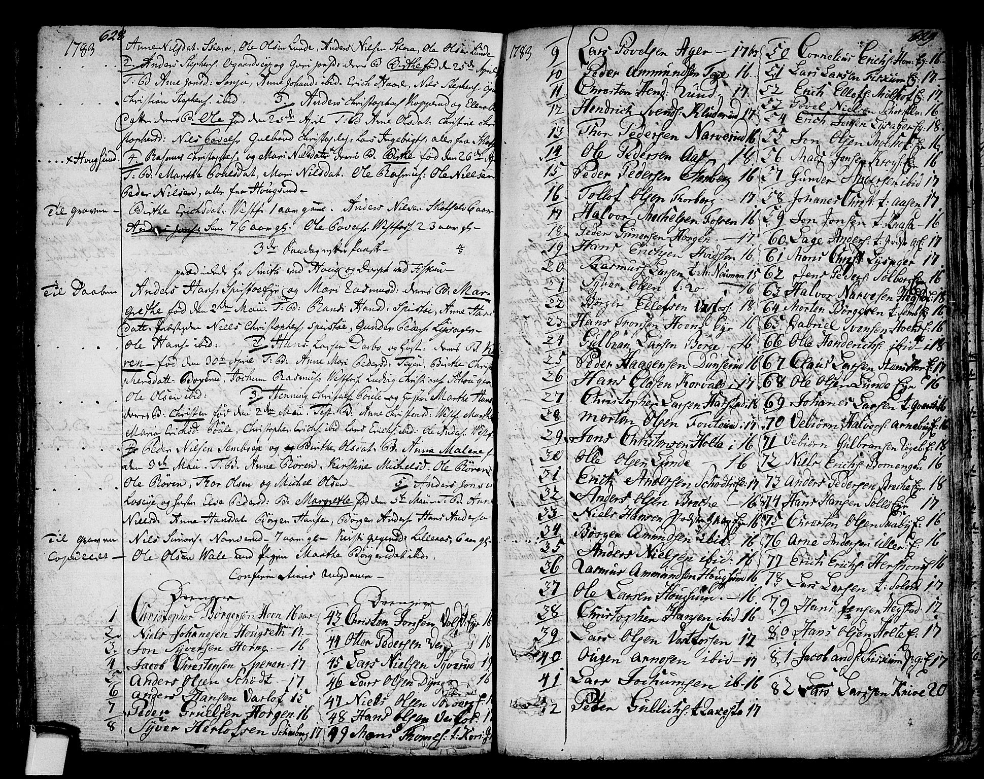 Eiker kirkebøker, SAKO/A-4/F/Fa/L0008: Parish register (official) no. I 8, 1764-1788, p. 628-629