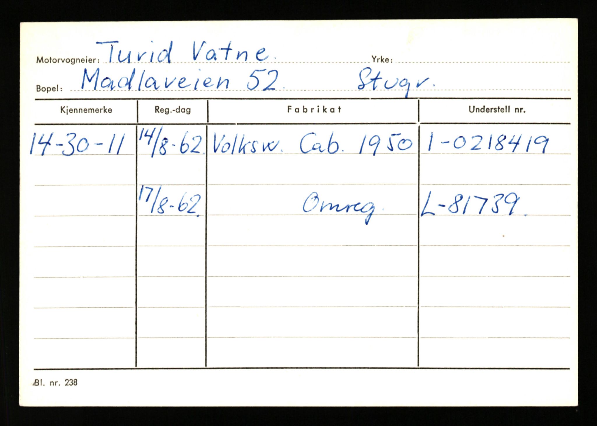 Stavanger trafikkstasjon, SAST/A-101942/0/G/L0010: Registreringsnummer: 130000 - 239953, 1930-1971, p. 423