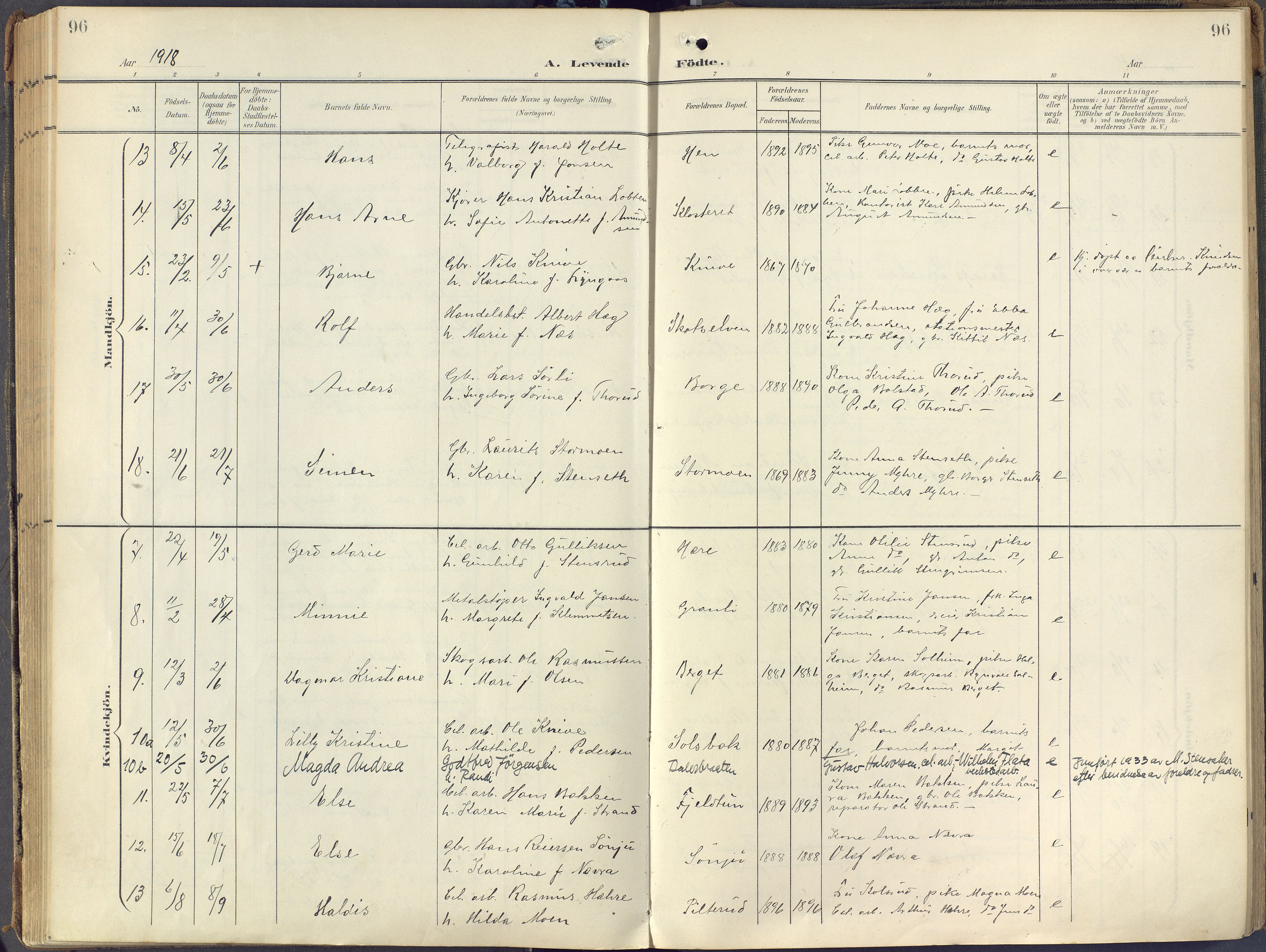 Eiker kirkebøker, AV/SAKO-A-4/F/Fc/L0004: Parish register (official) no. III 4, 1900-1919, p. 96