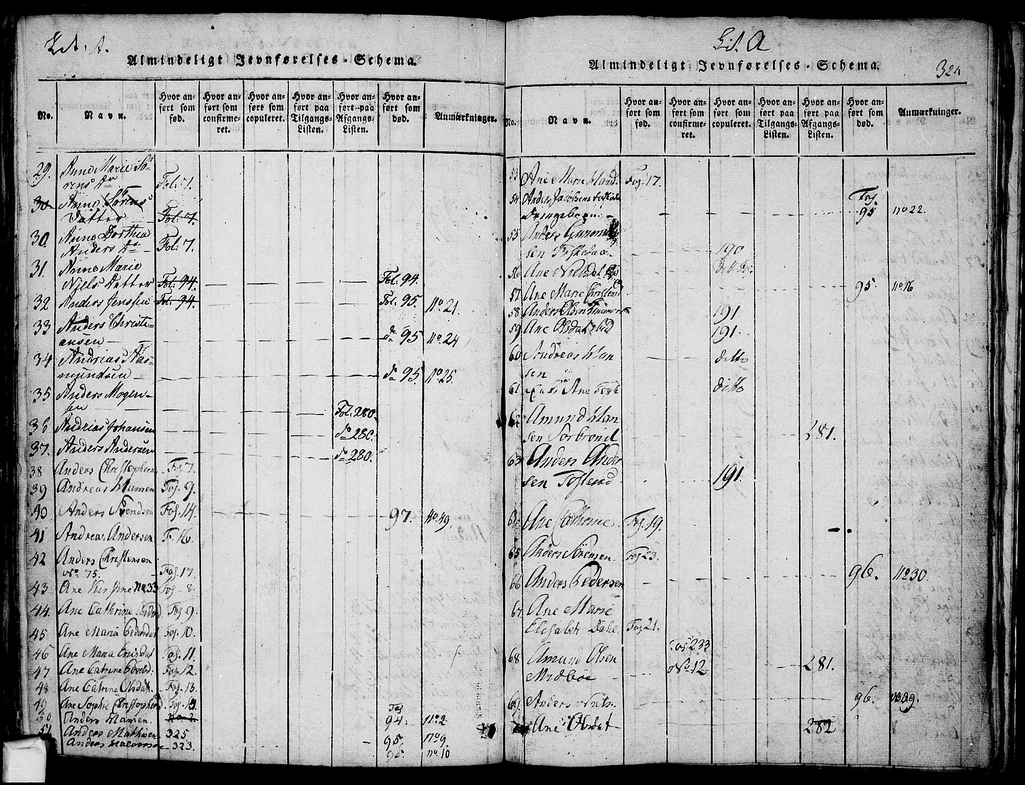 Berg prestekontor Kirkebøker, AV/SAO-A-10902/F/Fa/L0002: Parish register (official) no. I 2, 1815-1831, p. 324