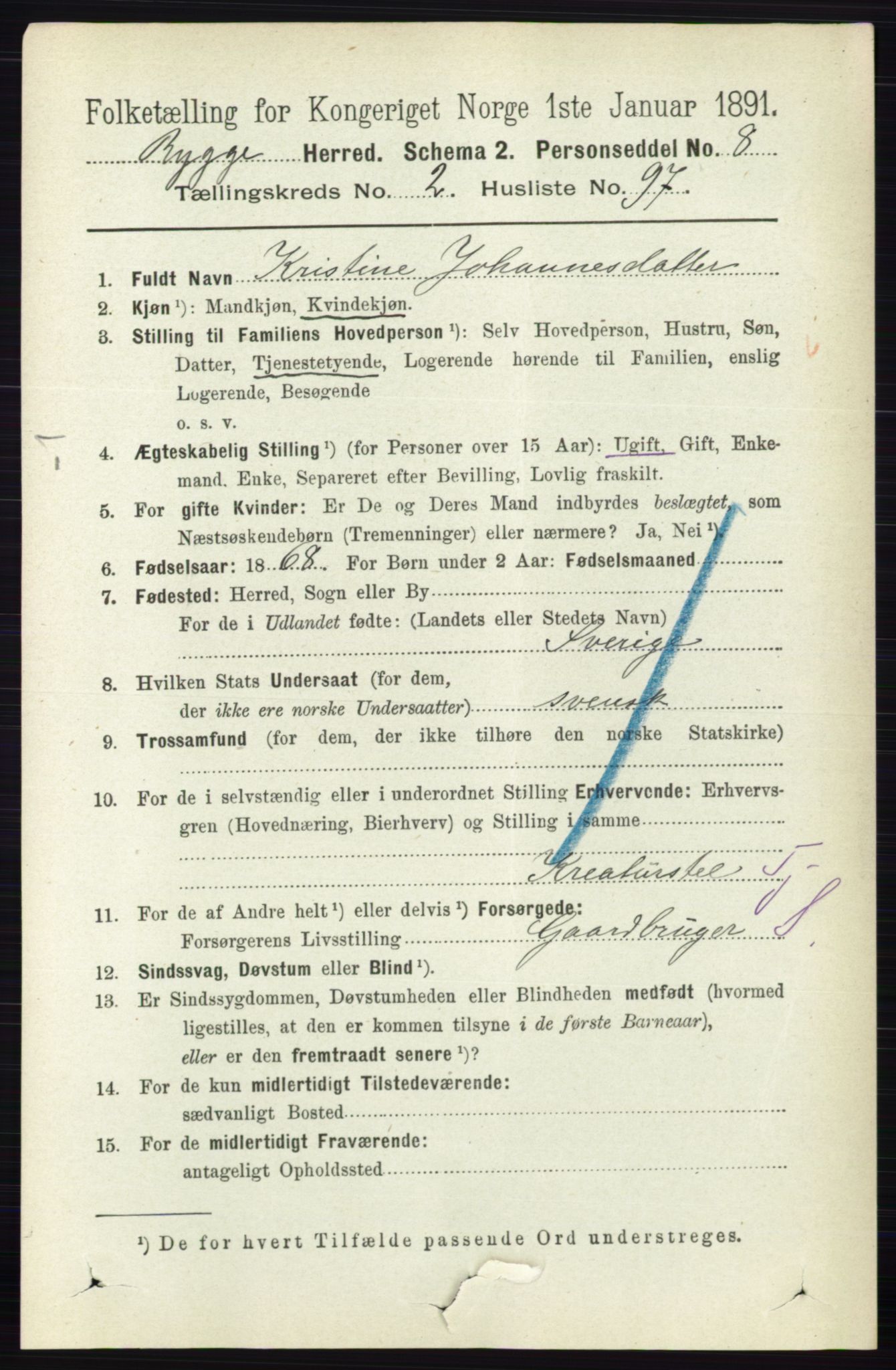 RA, 1891 census for 0136 Rygge, 1891, p. 1574