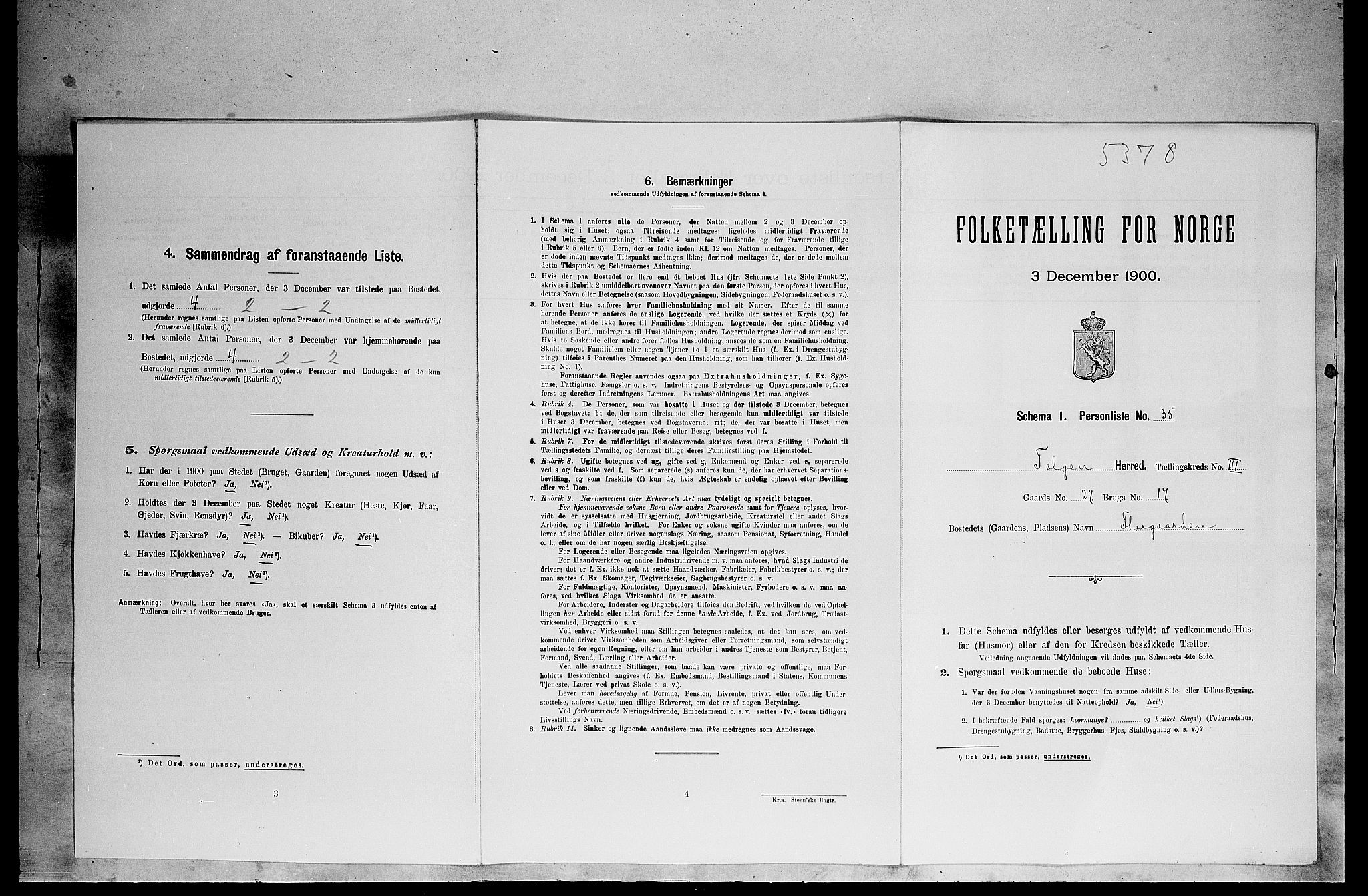 SAH, 1900 census for Tolga, 1900, p. 362