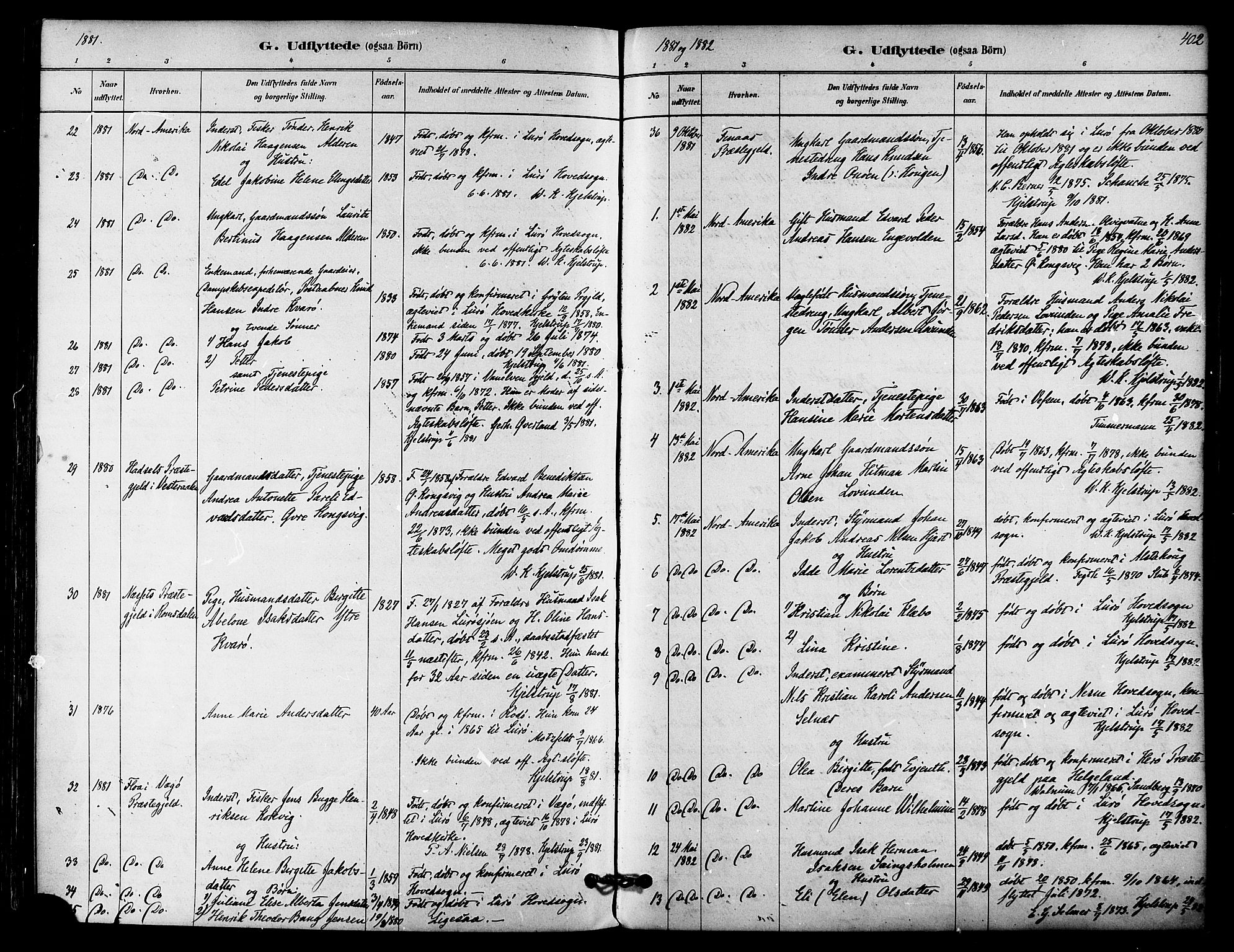 Ministerialprotokoller, klokkerbøker og fødselsregistre - Nordland, SAT/A-1459/839/L0568: Parish register (official) no. 839A05, 1880-1902, p. 402