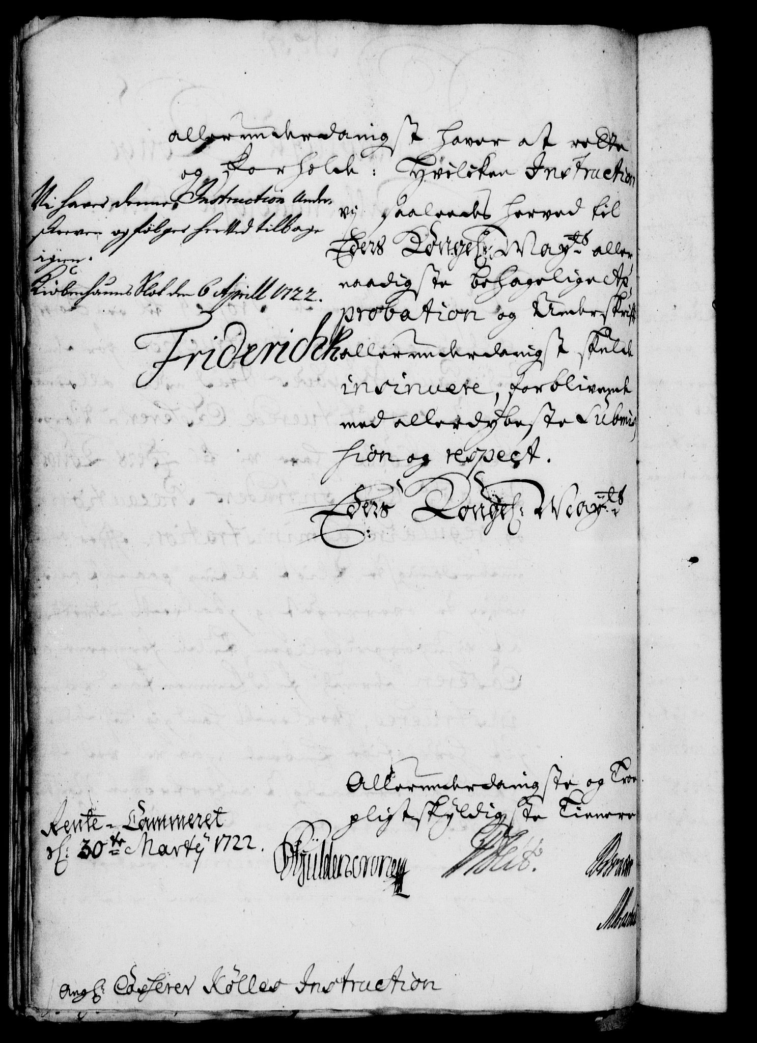 Rentekammeret, Kammerkanselliet, RA/EA-3111/G/Gf/Gfa/L0005: Norsk relasjons- og resolusjonsprotokoll (merket RK 52.5), 1722, p. 247