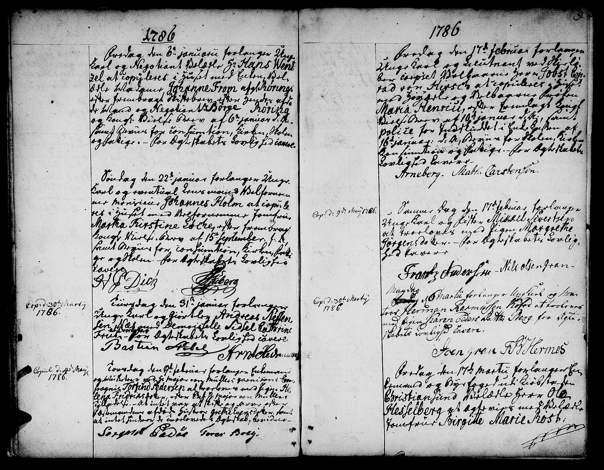 Ministerialprotokoller, klokkerbøker og fødselsregistre - Sør-Trøndelag, SAT/A-1456/601/L0041: Parish register (official) no. 601A09, 1784-1801, p. 9