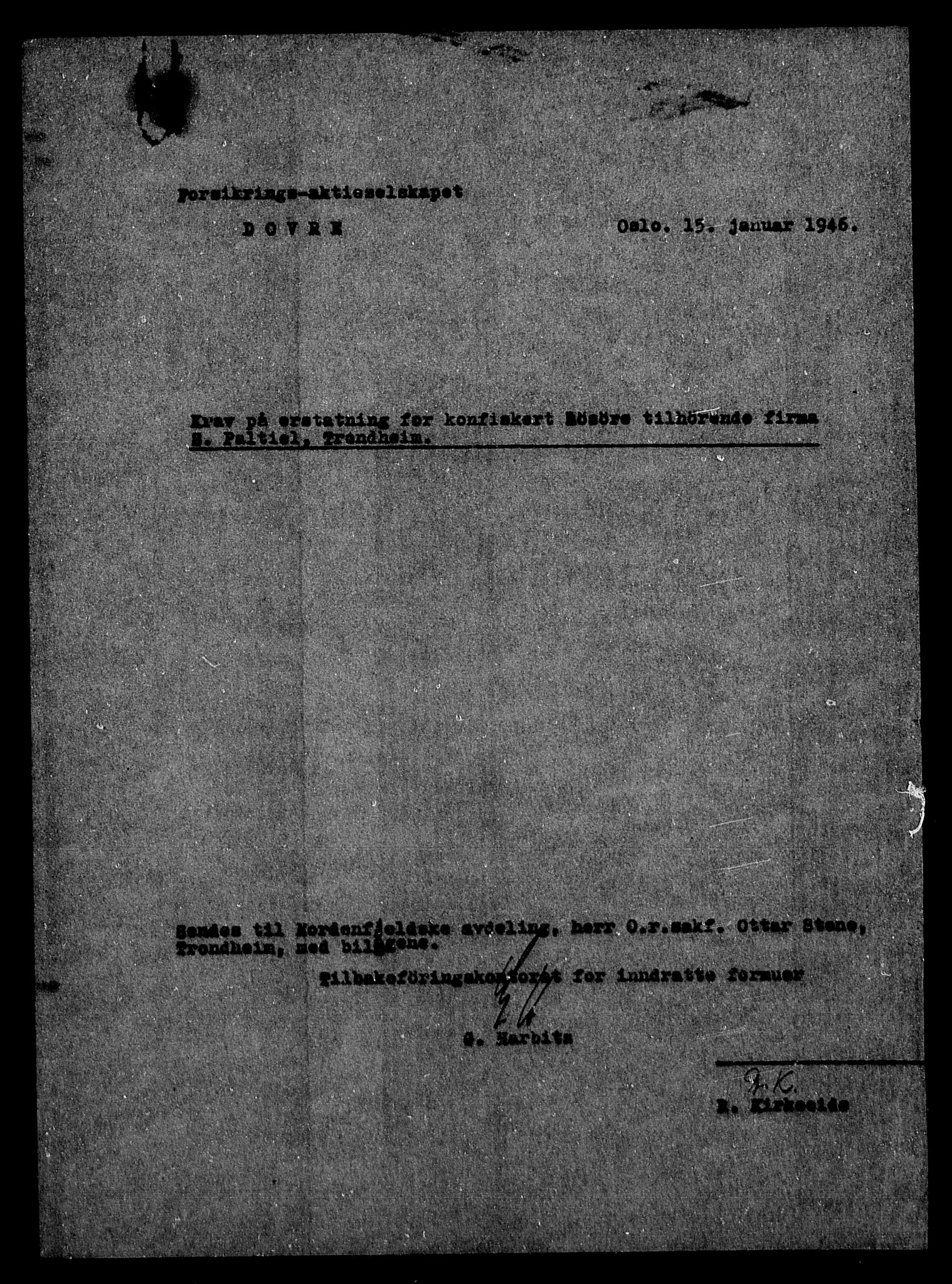 Justisdepartementet, Tilbakeføringskontoret for inndratte formuer, AV/RA-S-1564/H/Hc/Hca/L0906: --, 1945-1947, p. 377