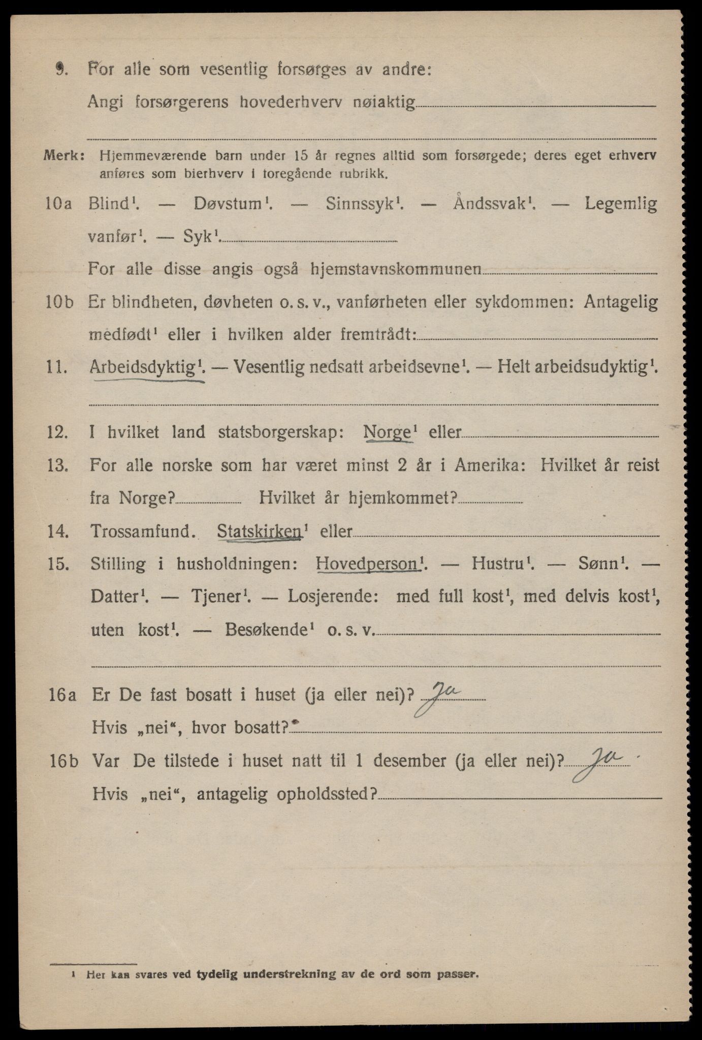 SAKO, 1920 census for Rauland, 1920, p. 2441