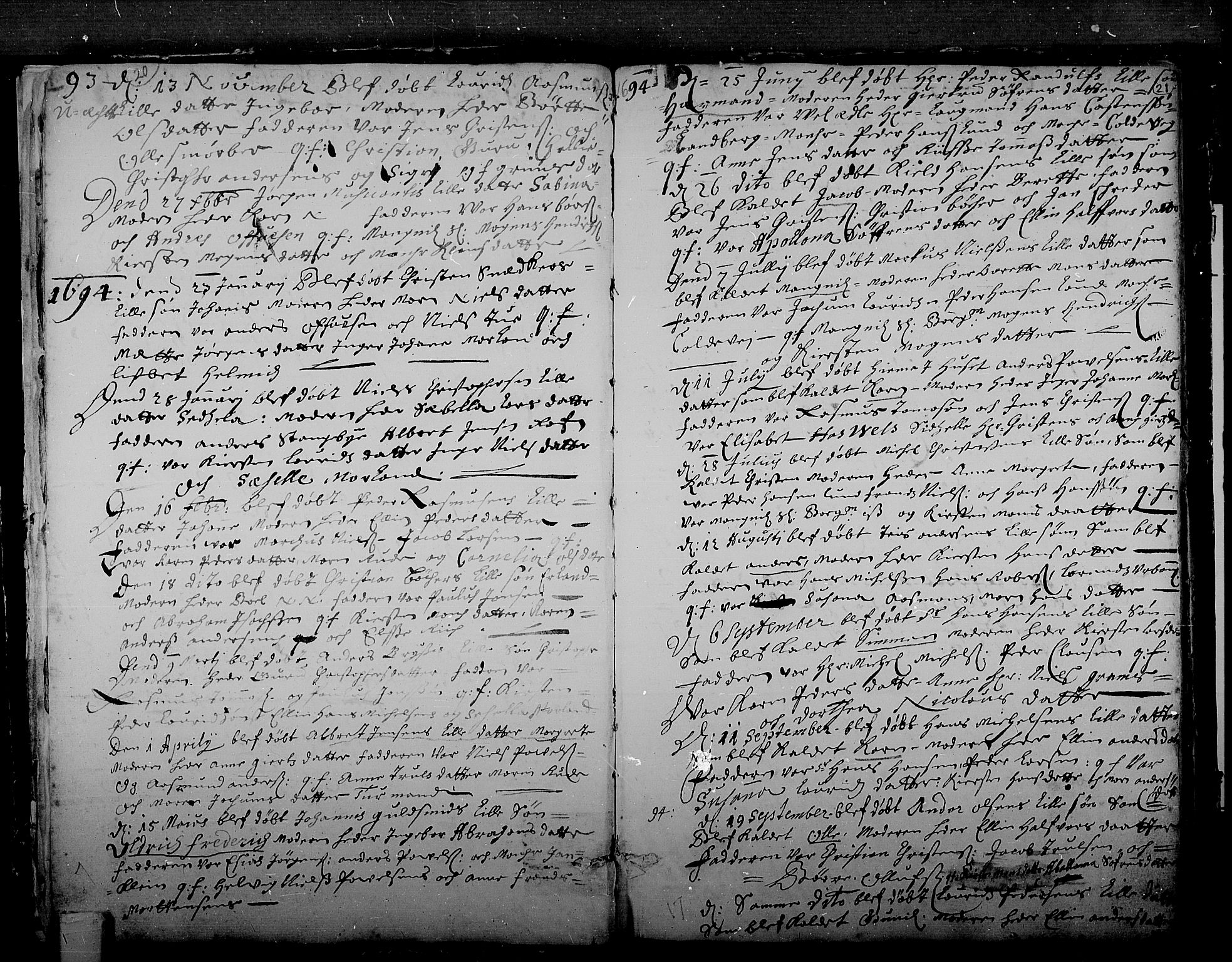 Tønsberg kirkebøker, AV/SAKO-A-330/F/Fa/L0001: Parish register (official) no. I 1, 1688-1760, p. 20-21