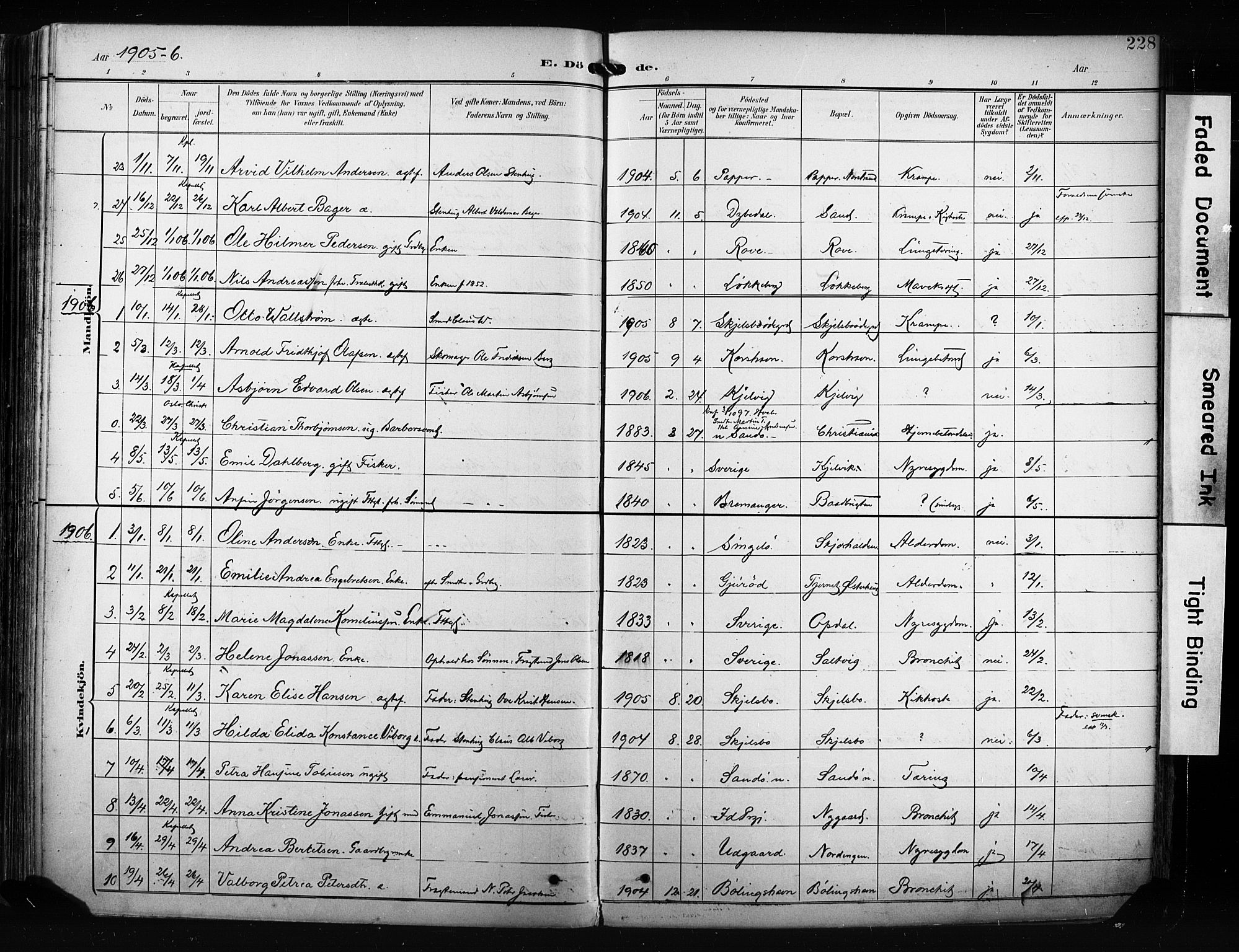 Hvaler prestekontor Kirkebøker, SAO/A-2001/F/Fa/L0009: Parish register (official) no. I 9, 1895-1906, p. 228
