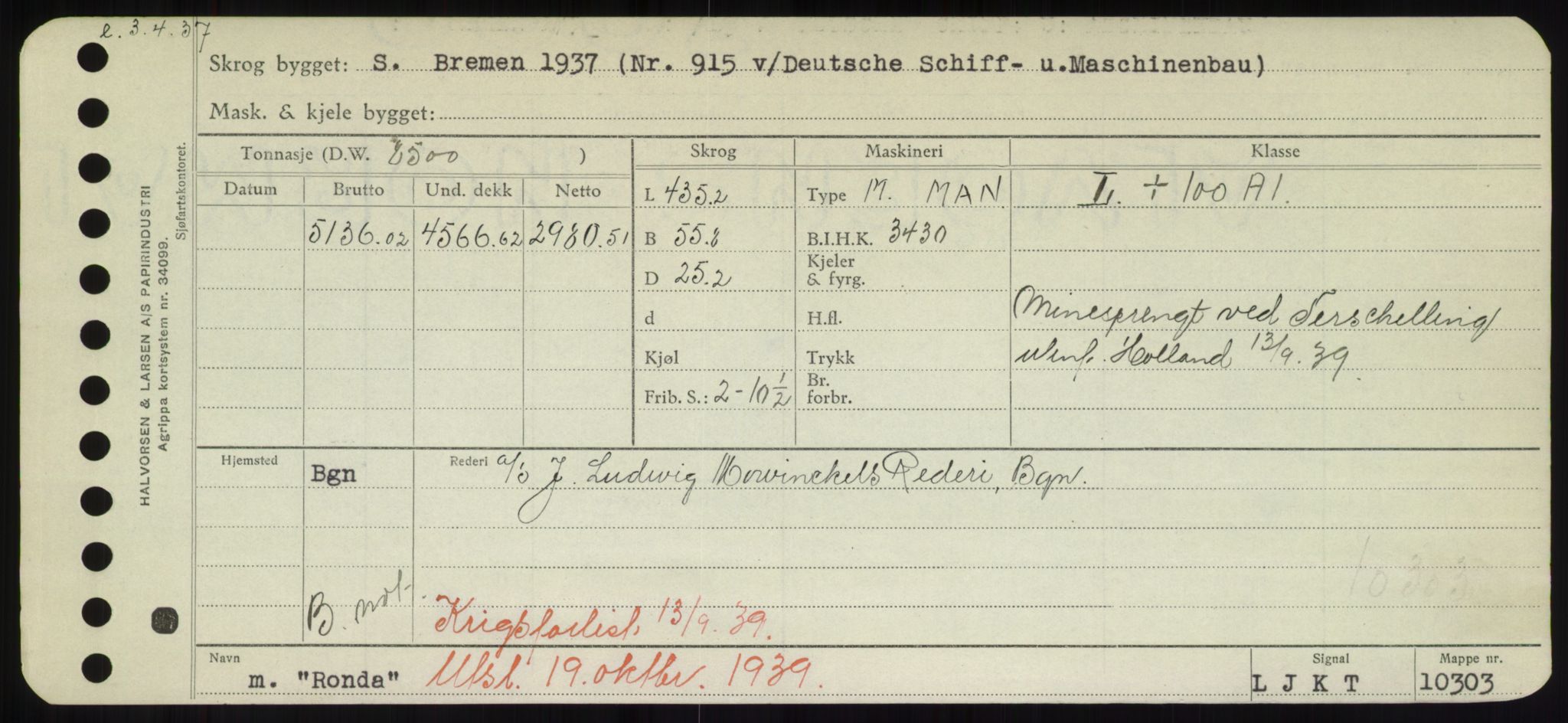 Sjøfartsdirektoratet med forløpere, Skipsmålingen, RA/S-1627/H/Hd/L0031: Fartøy, Rju-Sam, p. 131