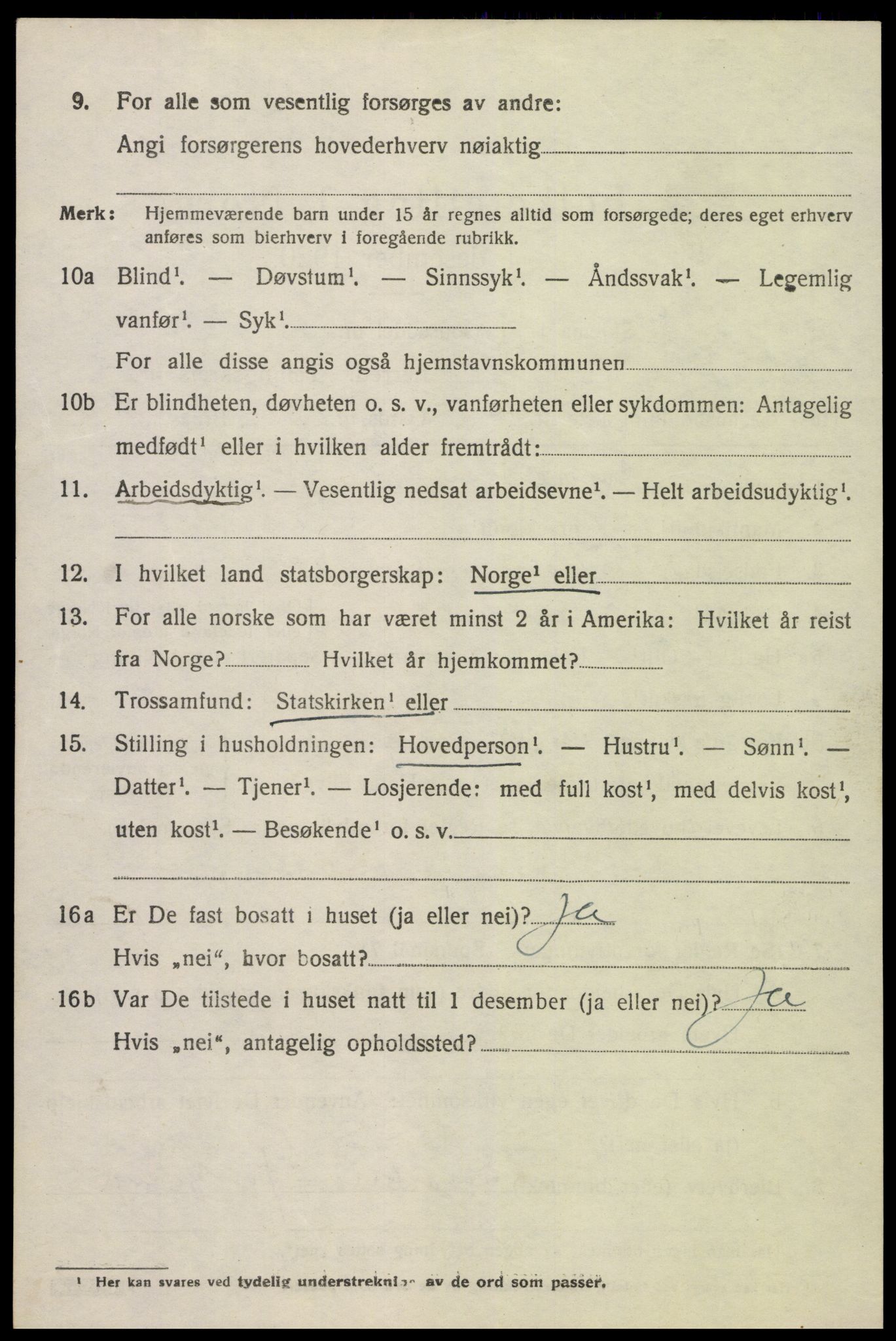 SAK, 1920 census for Dypvåg, 1920, p. 2302