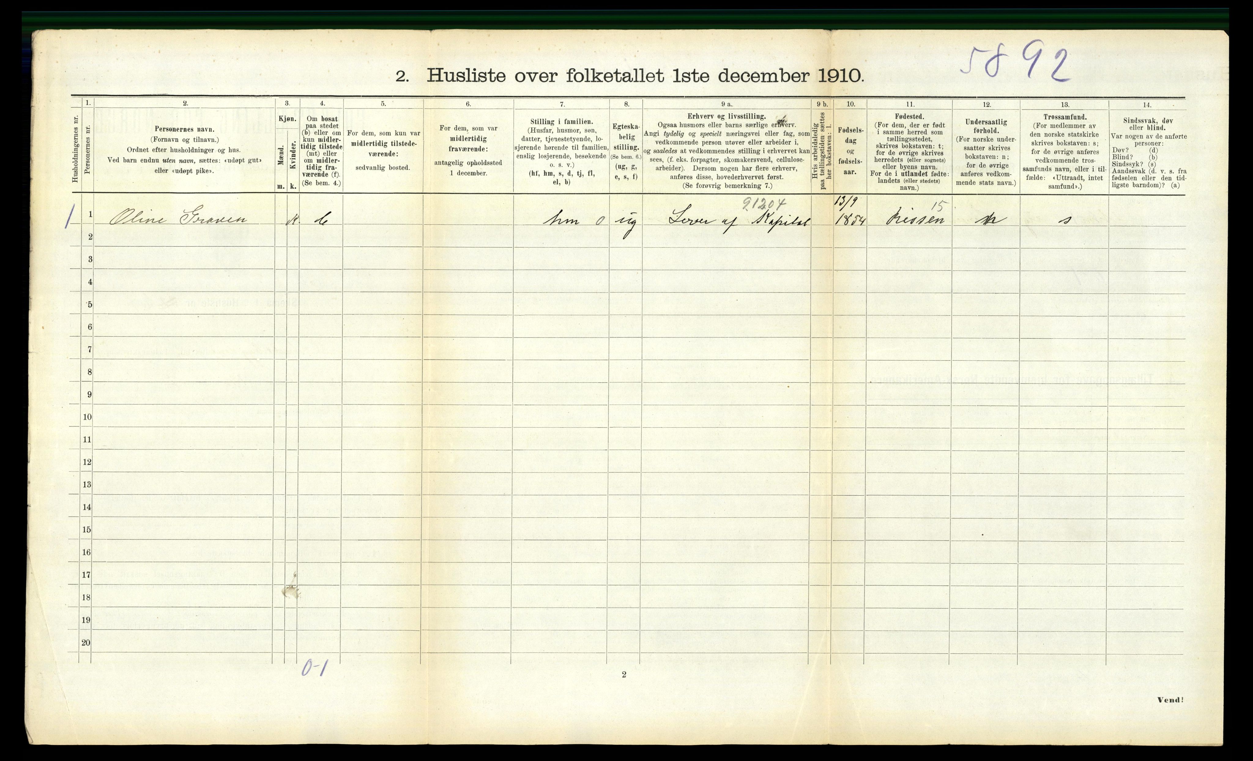 RA, 1910 census for Stadsbygd, 1910, p. 524