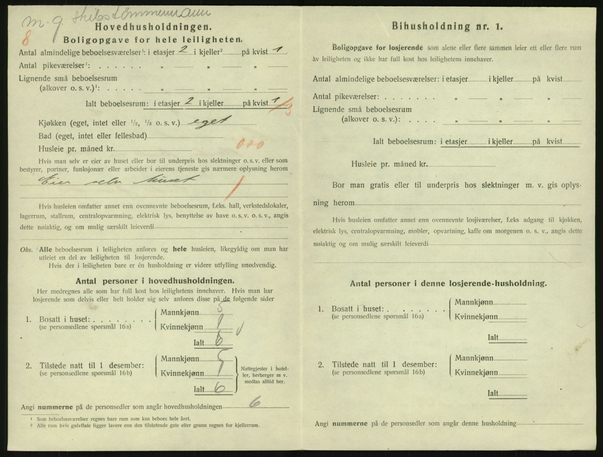 SAK, 1920 census for Arendal, 1920, p. 7625