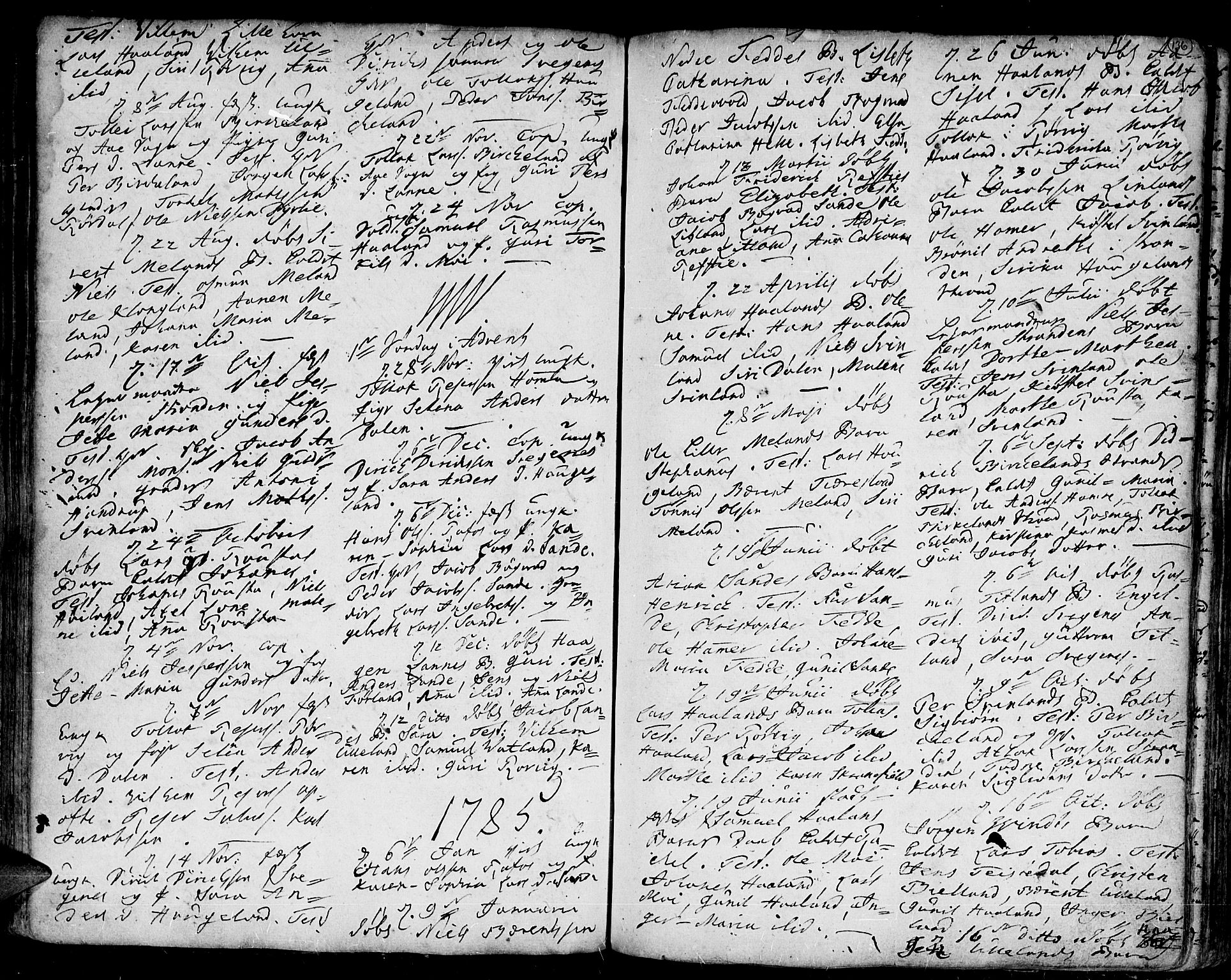 Kvinesdal sokneprestkontor, AV/SAK-1111-0026/F/Fa/Fab/L0001: Parish register (official) no. A 1 /2, 1710-1788, p. 136