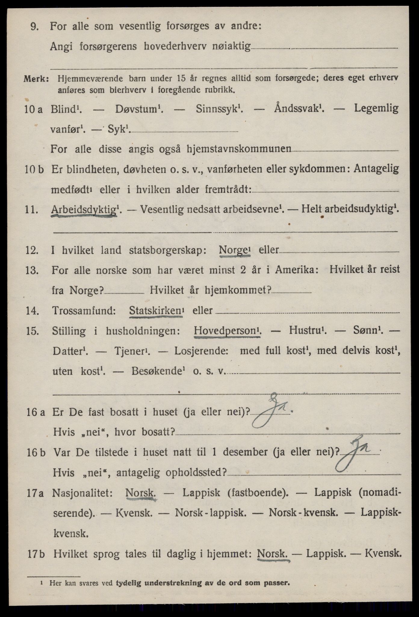 SAT, 1920 census for Rissa, 1920, p. 1610
