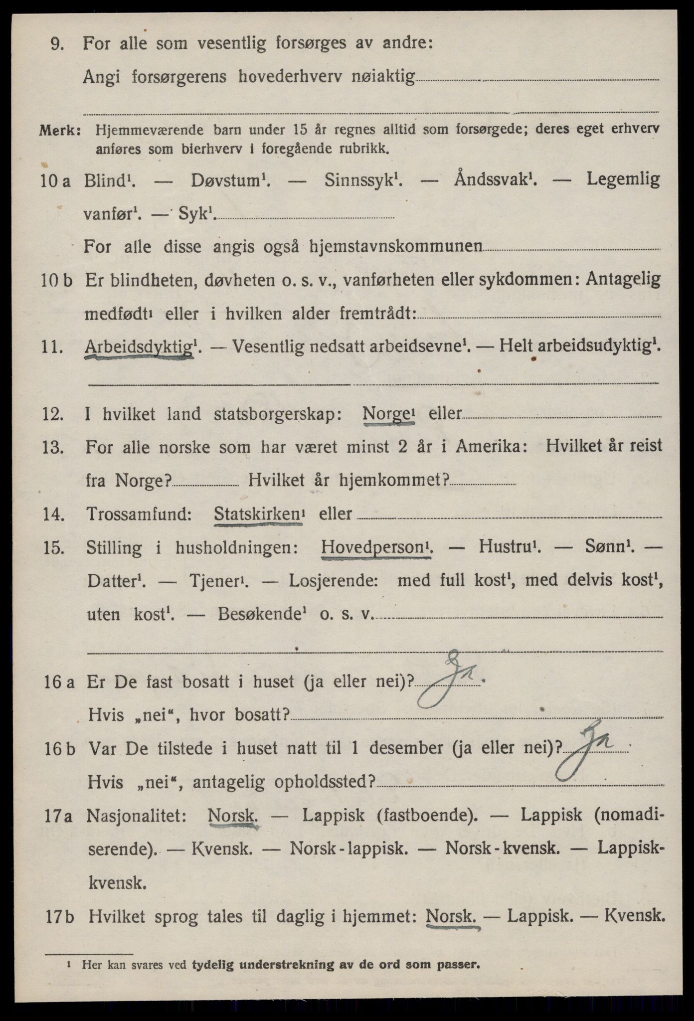 SAT, 1920 census for Rissa, 1920, p. 1610