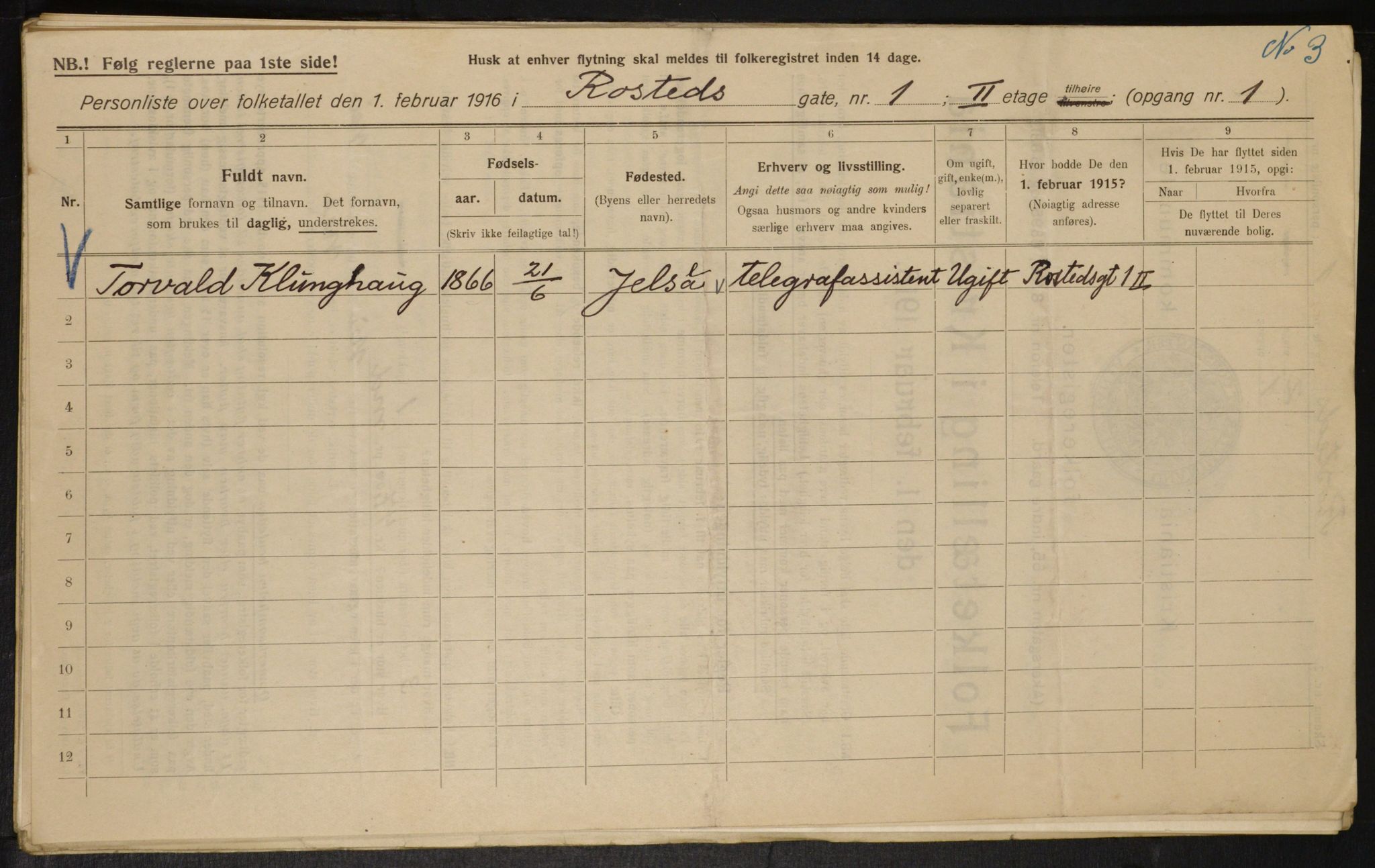 OBA, Municipal Census 1916 for Kristiania, 1916, p. 86342