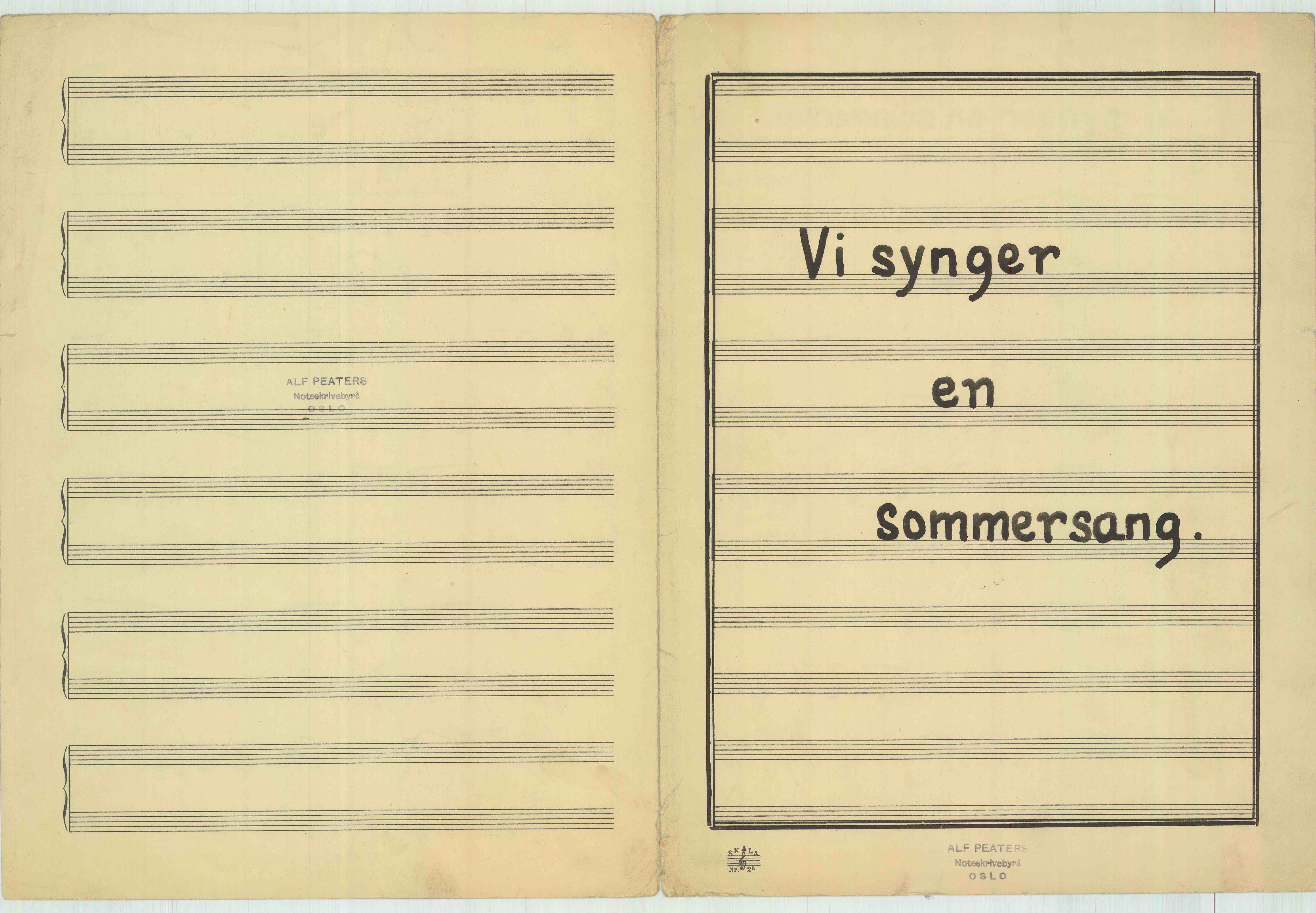 Otto Nielsen, TRKO/PA-1176/F/L0016/0234: Noter / Vi synger en sommersang, 1938