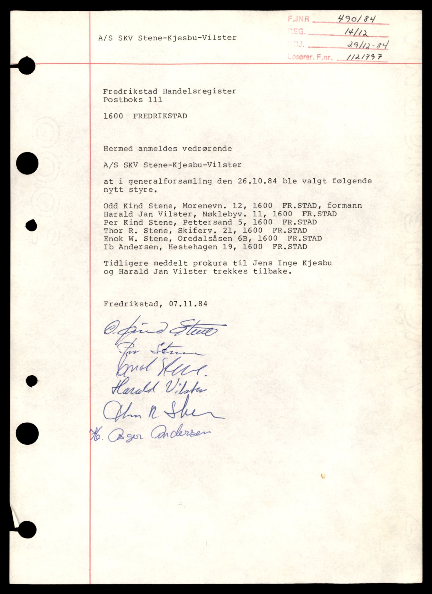 Fredrikstad tingrett, AV/SAT-A-10473/K/Kb/Kba/L0034: Enkeltmannsforetak, aksjeselskap og andelslag, S-Seg, 1944-1990, p. 5