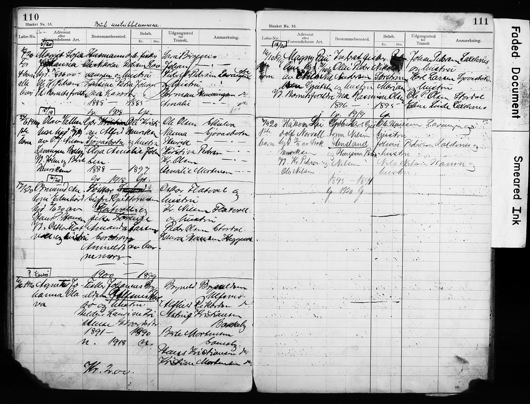 Lyngen sokneprestembete, AV/SATØ-S-1289/H/Ha/L0052/0002: Baptism register no. 52.2, 1915-1928, p. 110-111