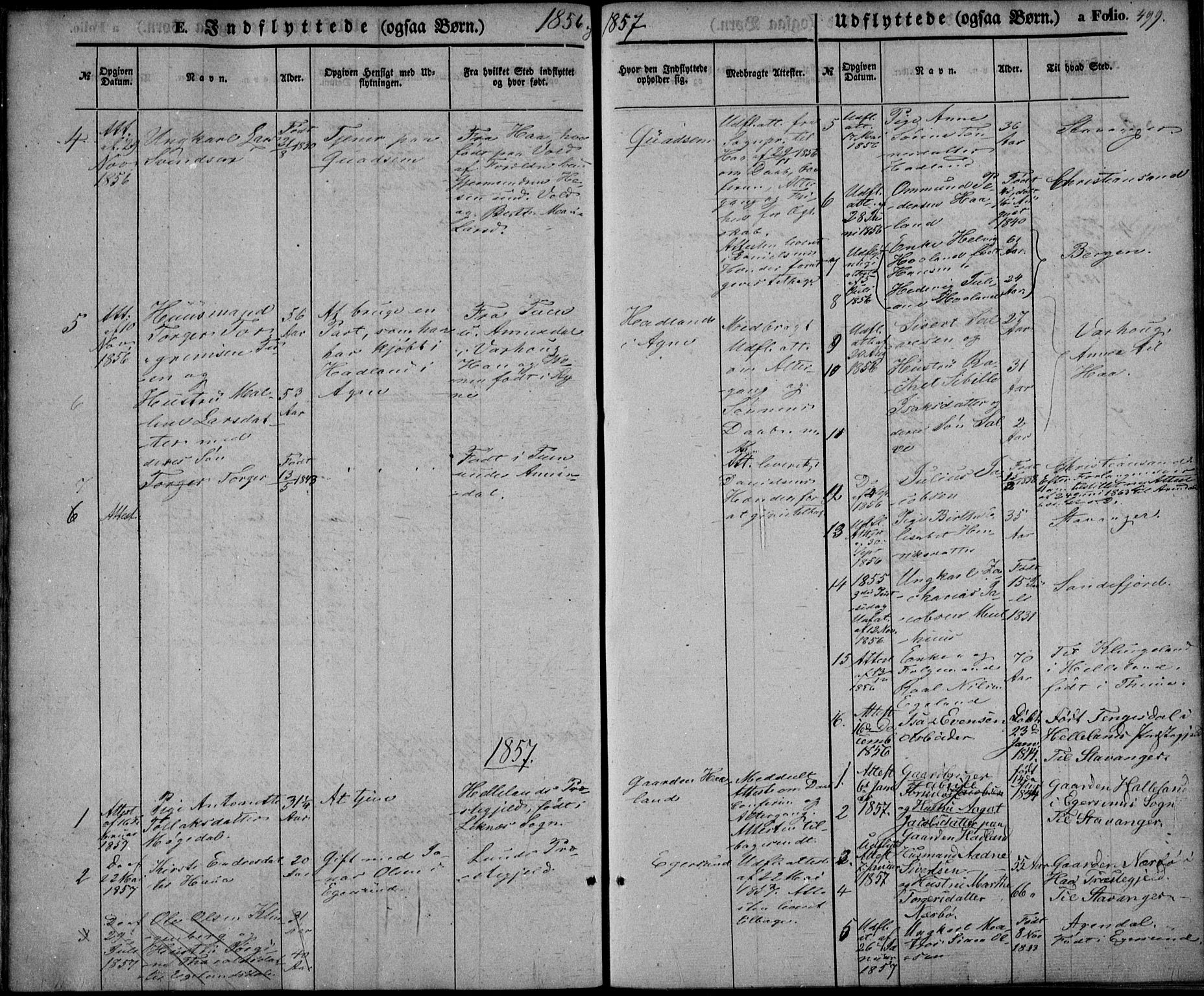 Eigersund sokneprestkontor, SAST/A-101807/S08/L0013: Parish register (official) no. A 12.2, 1850-1865, p. 499