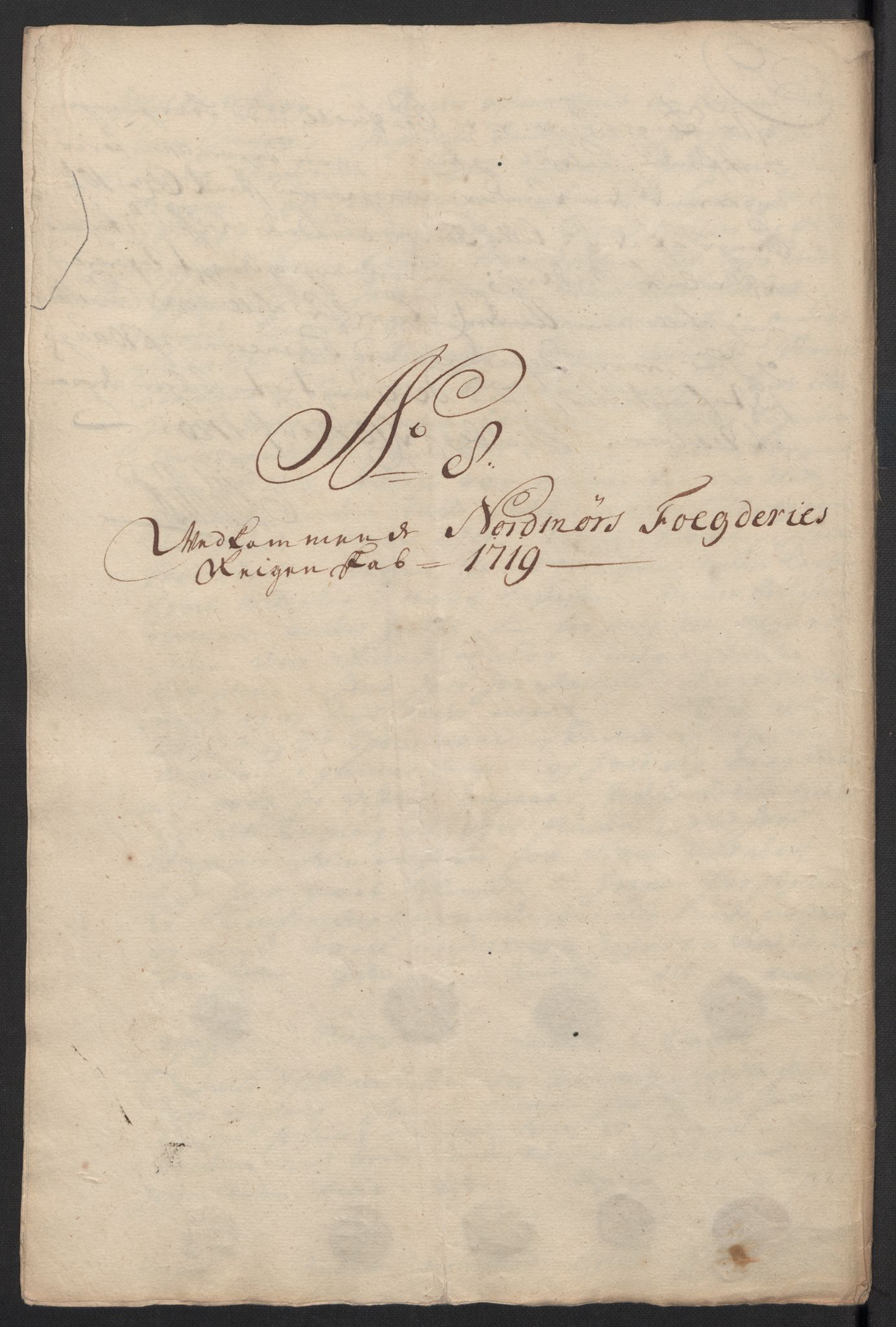 Rentekammeret inntil 1814, Reviderte regnskaper, Fogderegnskap, AV/RA-EA-4092/R56/L3752: Fogderegnskap Nordmøre, 1719, p. 125