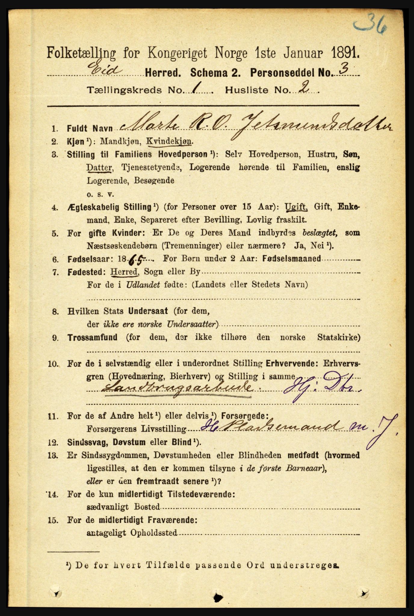 RA, 1891 census for 1443 Eid, 1891, p. 89