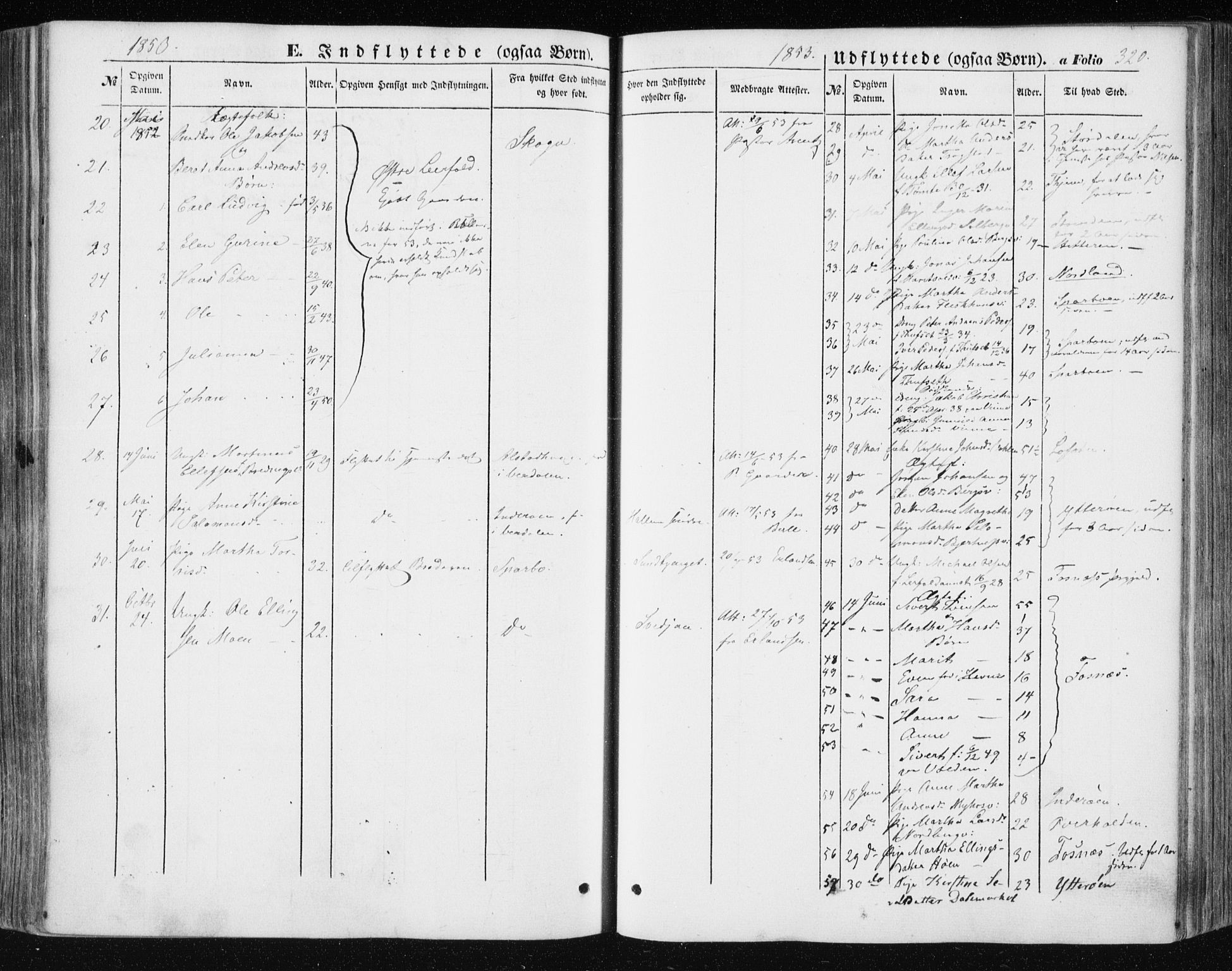 Ministerialprotokoller, klokkerbøker og fødselsregistre - Nord-Trøndelag, AV/SAT-A-1458/723/L0240: Parish register (official) no. 723A09, 1852-1860, p. 320