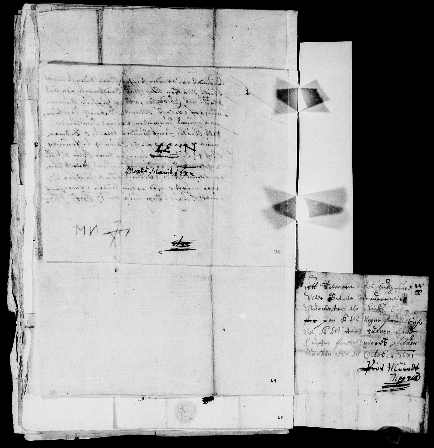 Rentekammeret inntil 1814, Reviderte regnskaper, Lensregnskaper, AV/RA-EA-5023/R/Rb/Rbq/L0022: Nedenes len. Mandals len. Råbyggelag., 1632-1634
