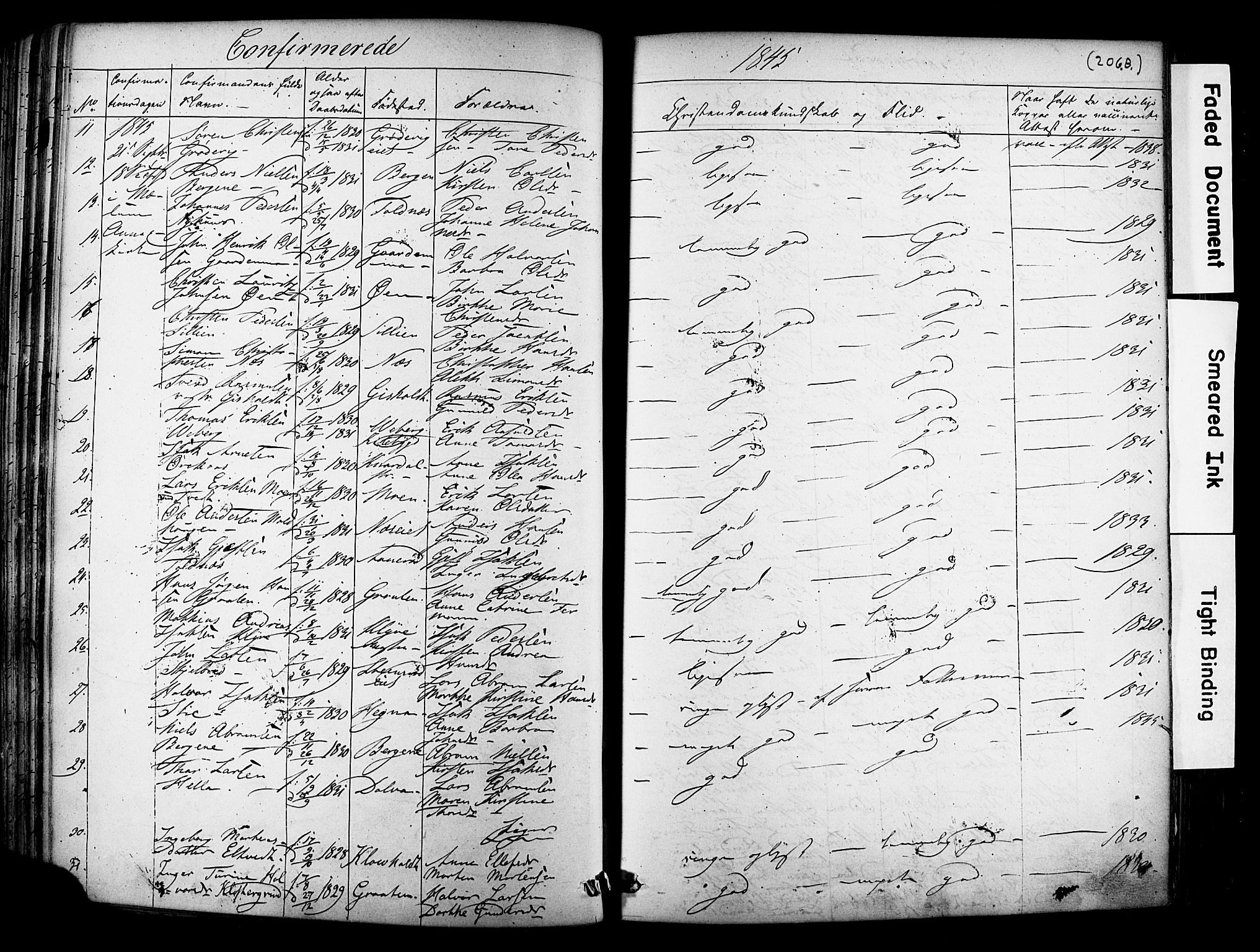 Solum kirkebøker, SAKO/A-306/F/Fa/L0006: Parish register (official) no. I 6, 1844-1855, p. 206