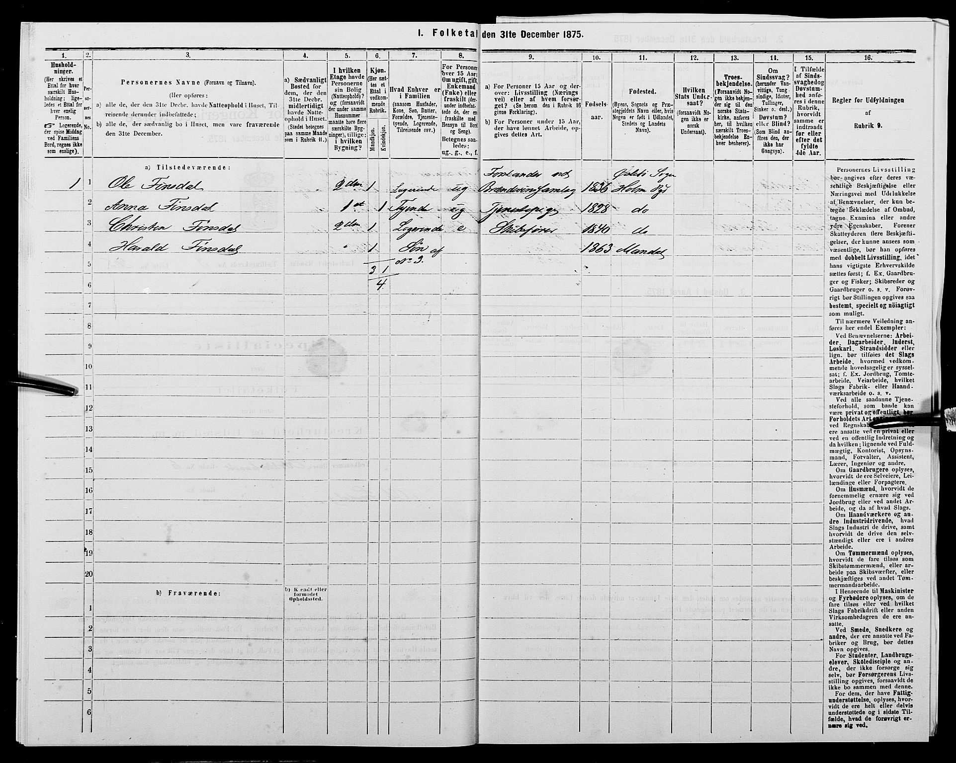 SAK, 1875 census for 1002B Mandal/Mandal, 1875, p. 642