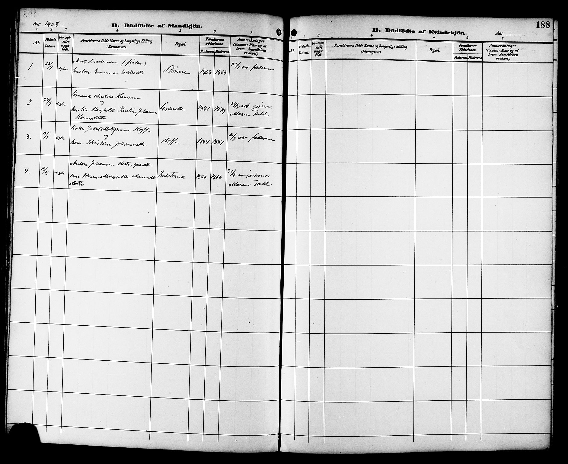 Ministerialprotokoller, klokkerbøker og fødselsregistre - Sør-Trøndelag, SAT/A-1456/659/L0746: Parish register (copy) no. 659C03, 1893-1912, p. 188