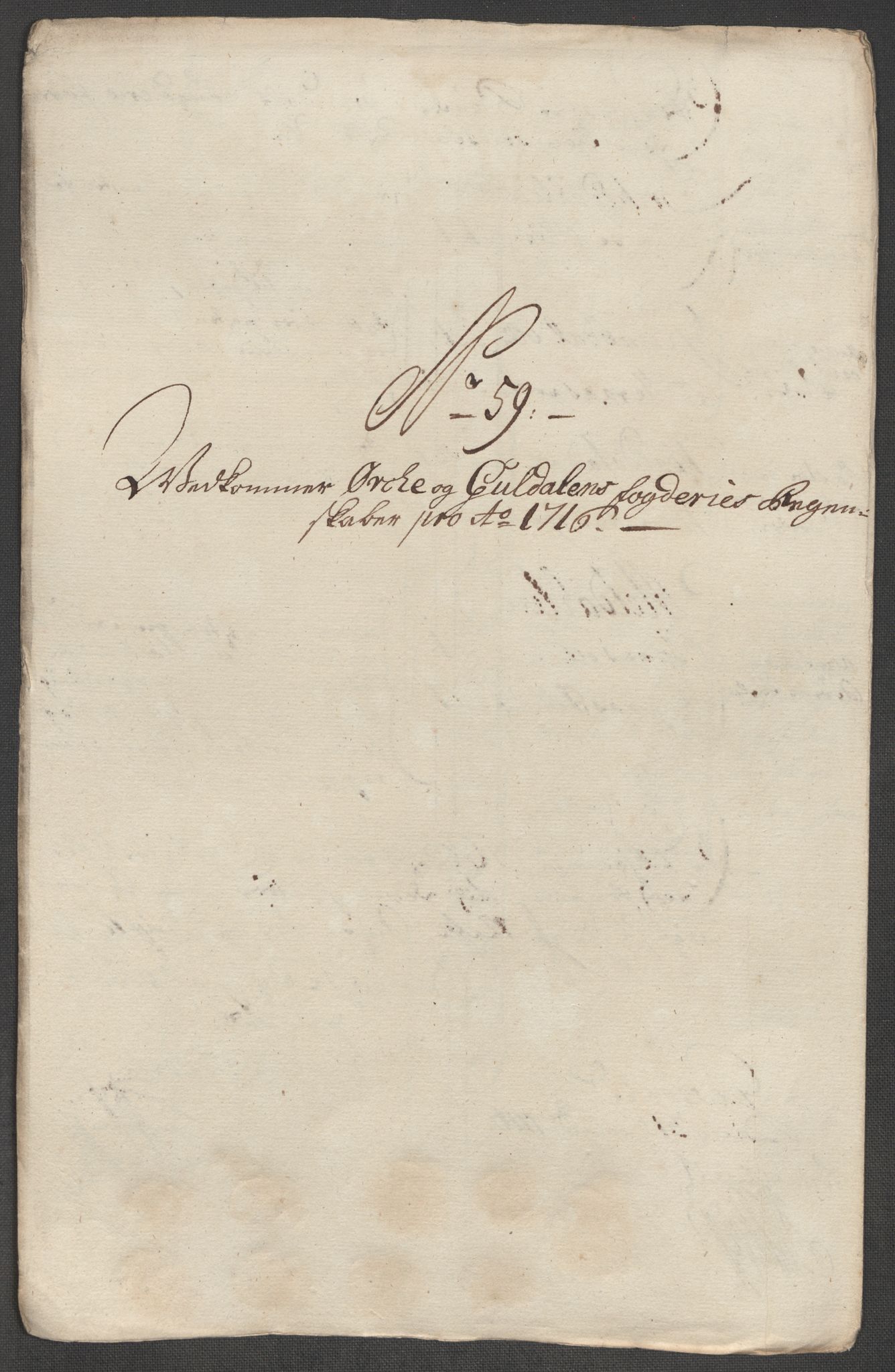 Rentekammeret inntil 1814, Reviderte regnskaper, Fogderegnskap, RA/EA-4092/R60/L3968: Fogderegnskap Orkdal og Gauldal, 1716, p. 116