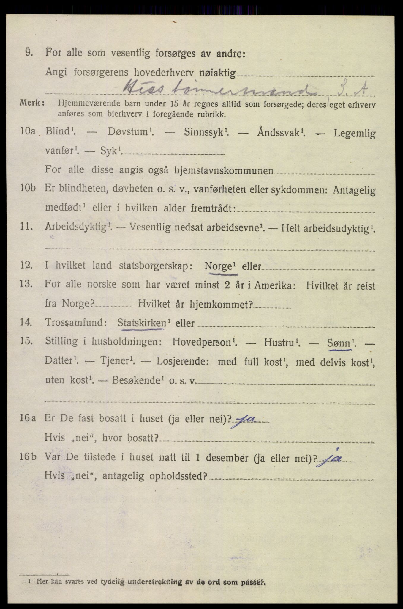 SAK, 1920 census for Hisøy, 1920, p. 2519