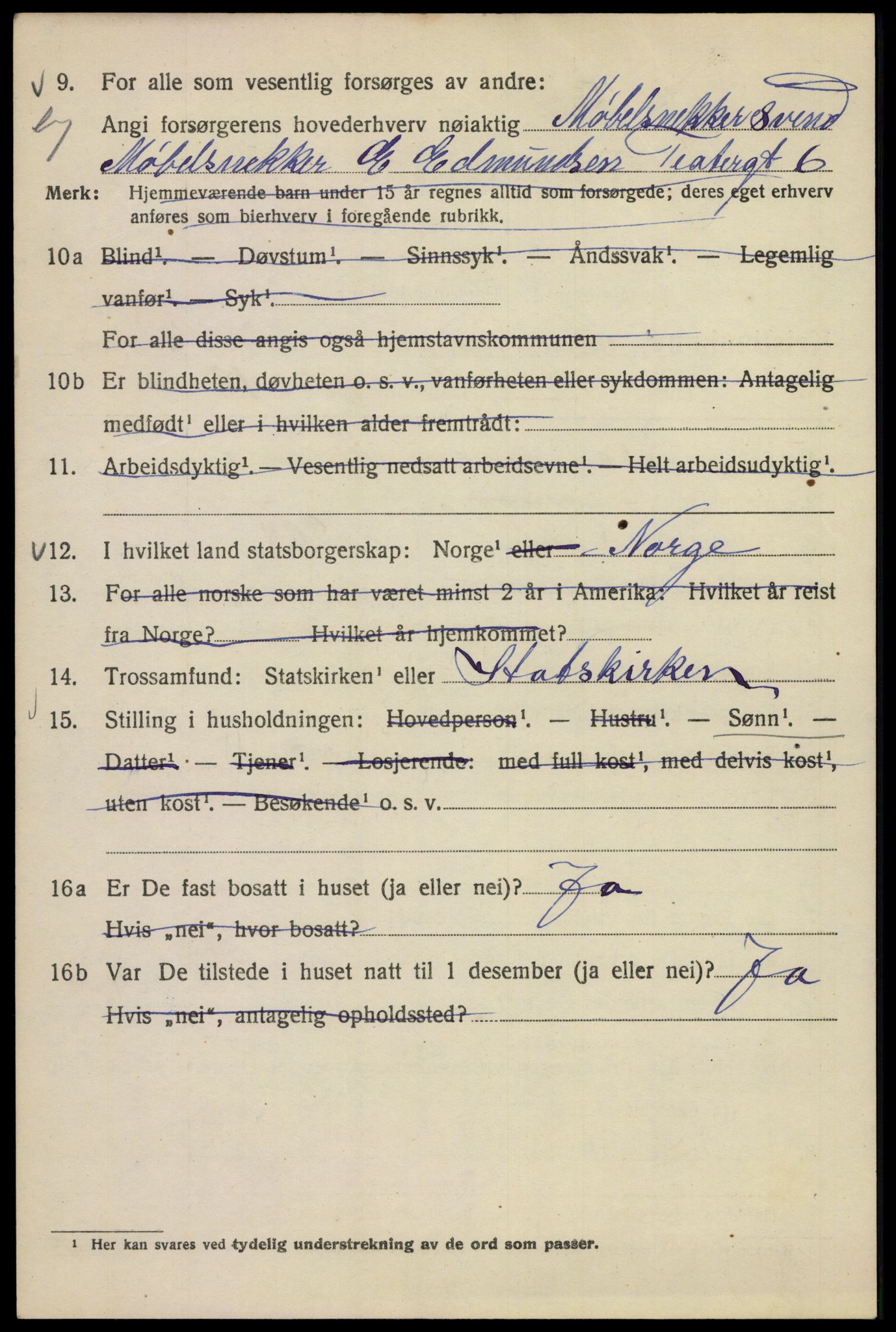 SAO, 1920 census for Kristiania, 1920, p. 539260