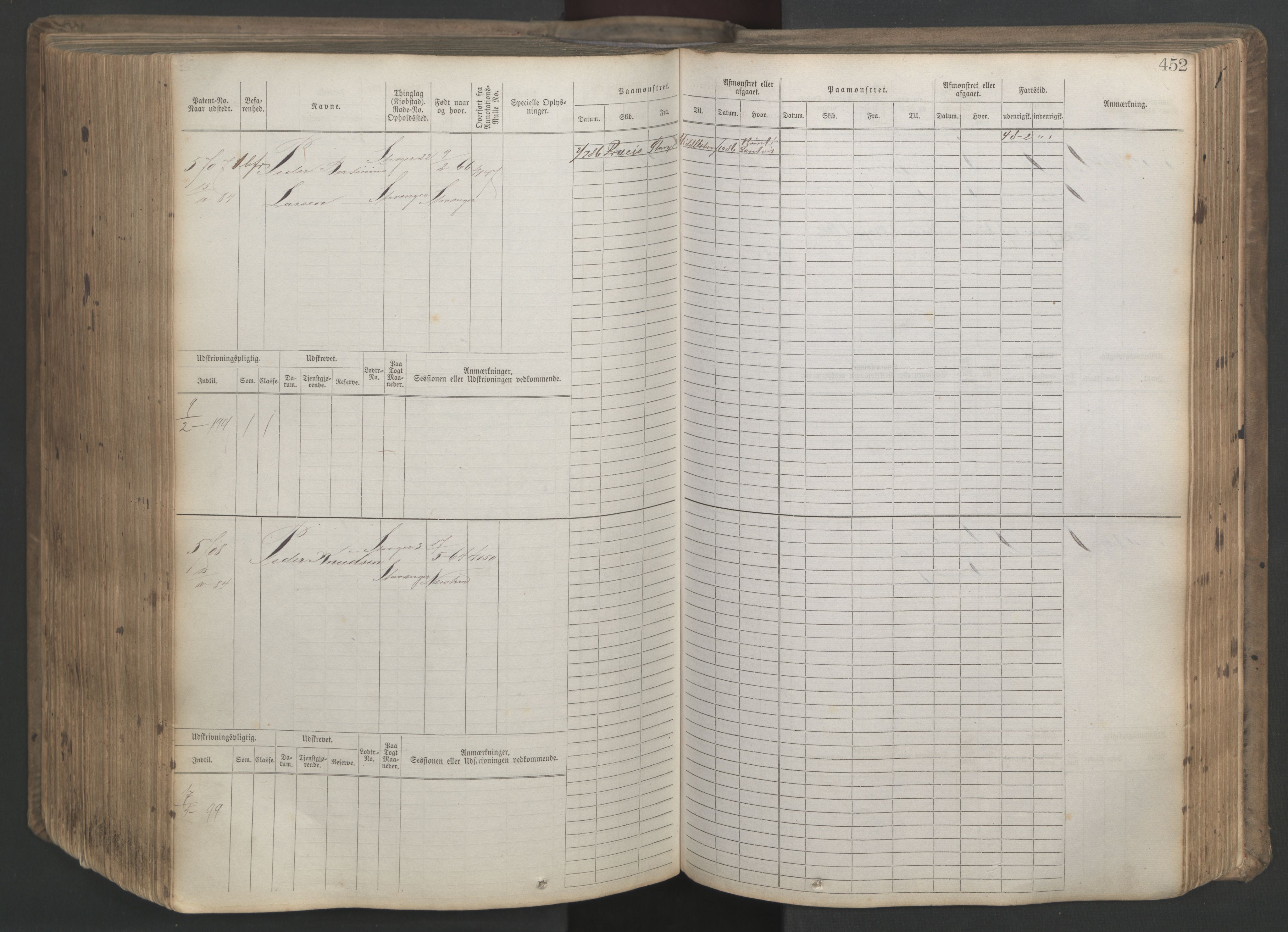 Stavanger sjømannskontor, AV/SAST-A-102006/F/Fb/Fbb/L0020: Sjøfartshovedrulle patnentnr. 4803-6004 (dublett), 1879, p. 457
