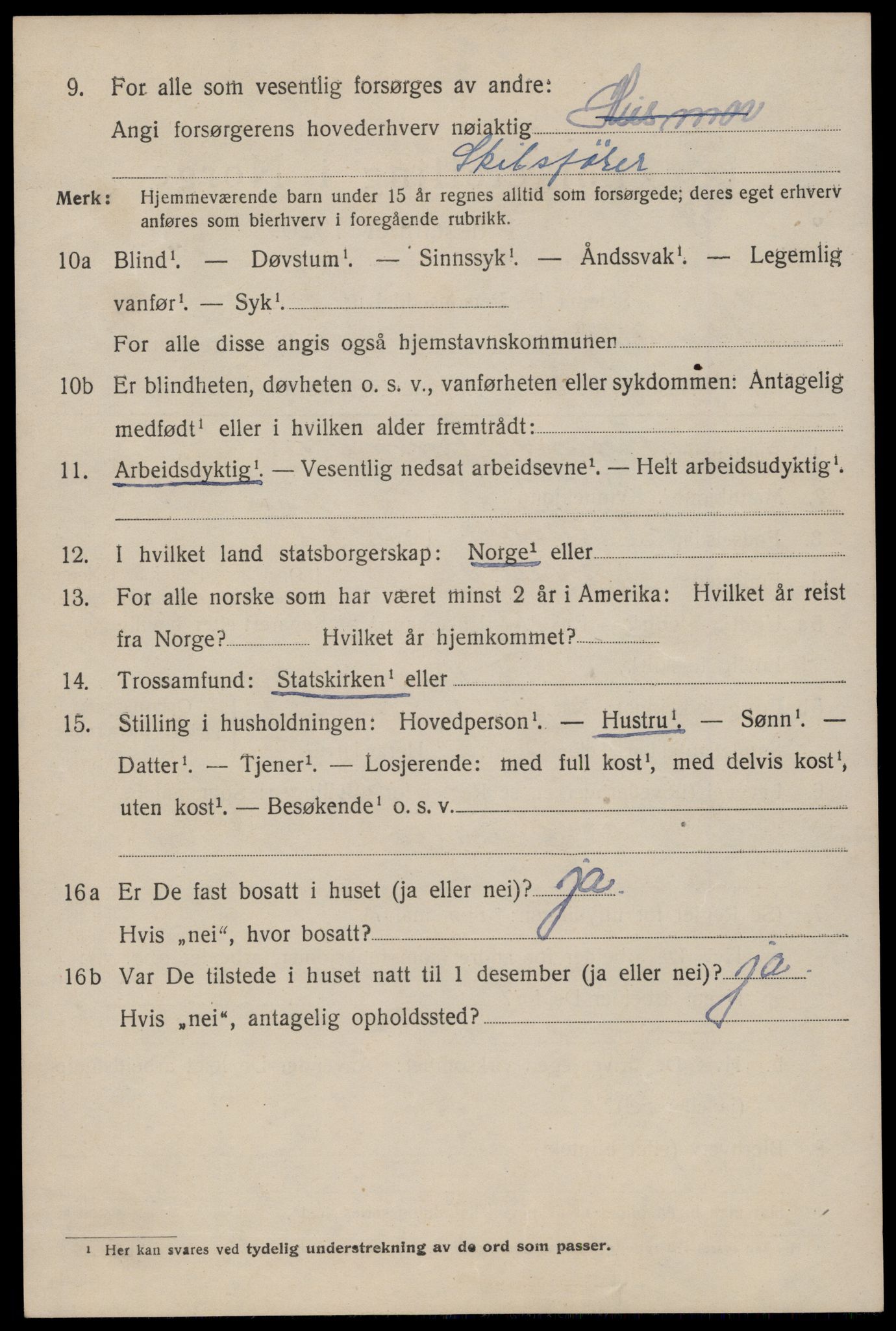 SAST, 1920 census for Stavanger, 1920, p. 95727