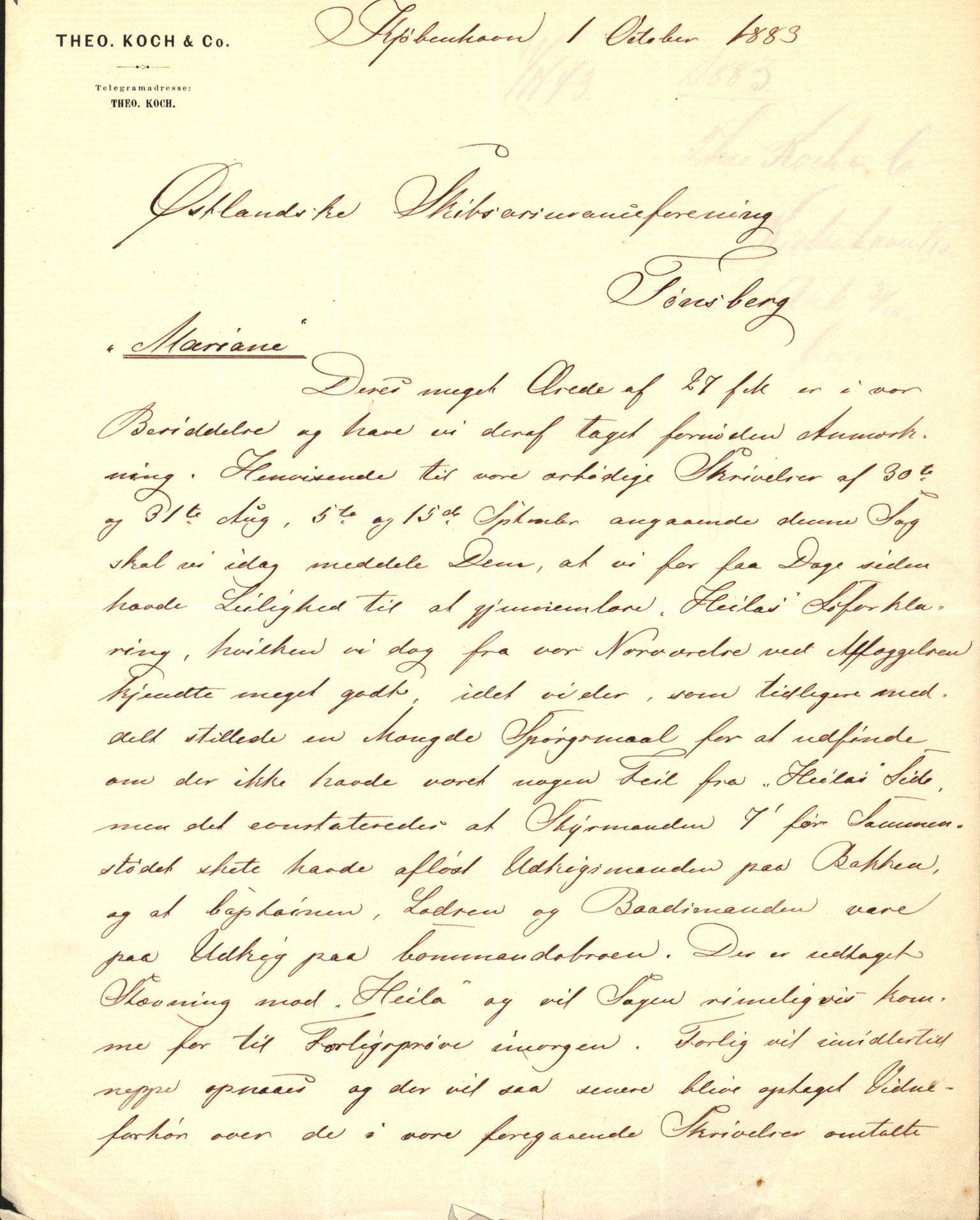 Pa 63 - Østlandske skibsassuranceforening, VEMU/A-1079/G/Ga/L0016/0007: Havaridokumenter / Mariane, Lækna, Luna, L'Union, 1883, p. 30