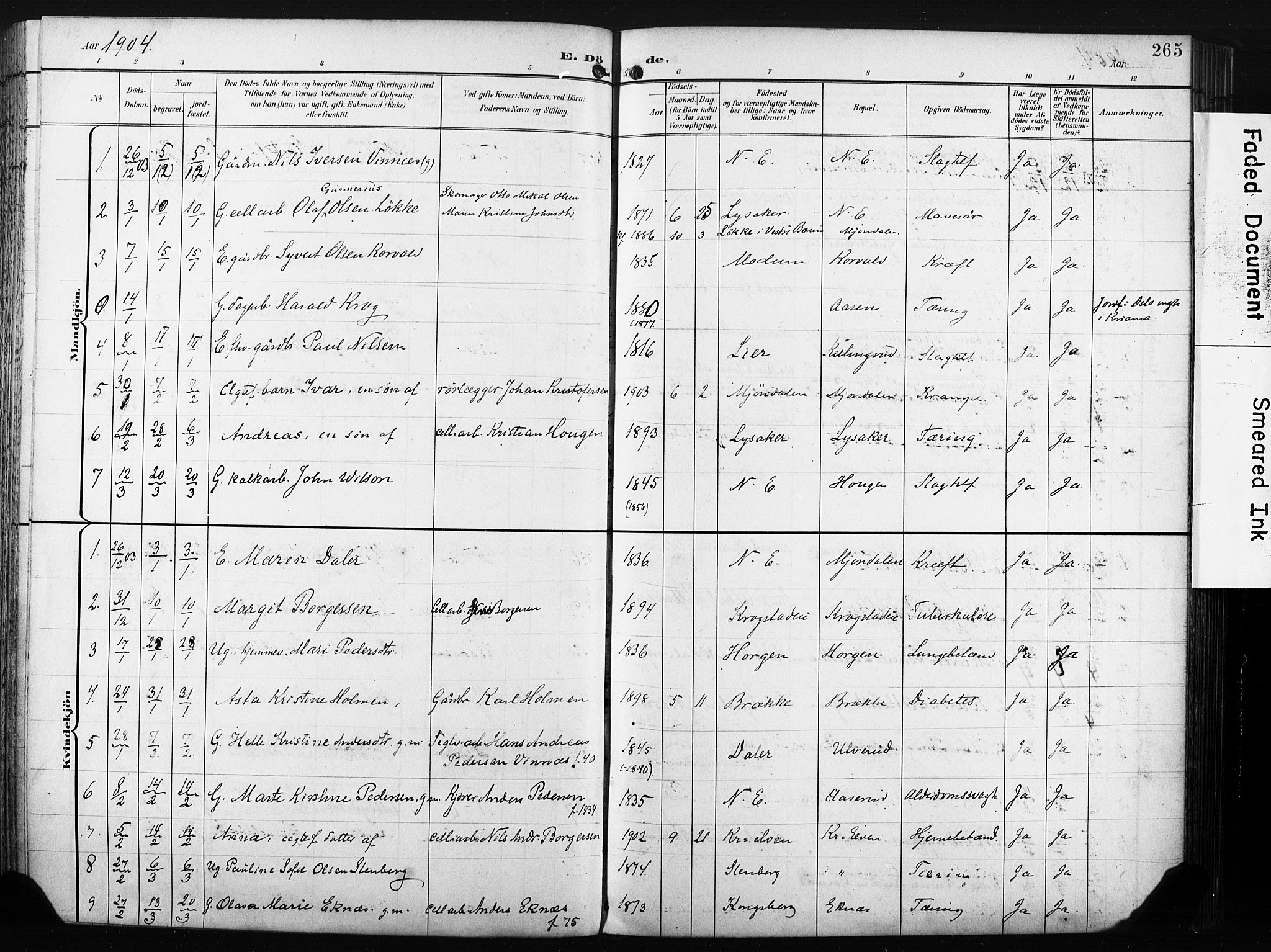 Nedre Eiker kirkebøker, SAKO/A-612/F/Fa/L0005: Parish register (official) no. 5, 1898-1905, p. 265