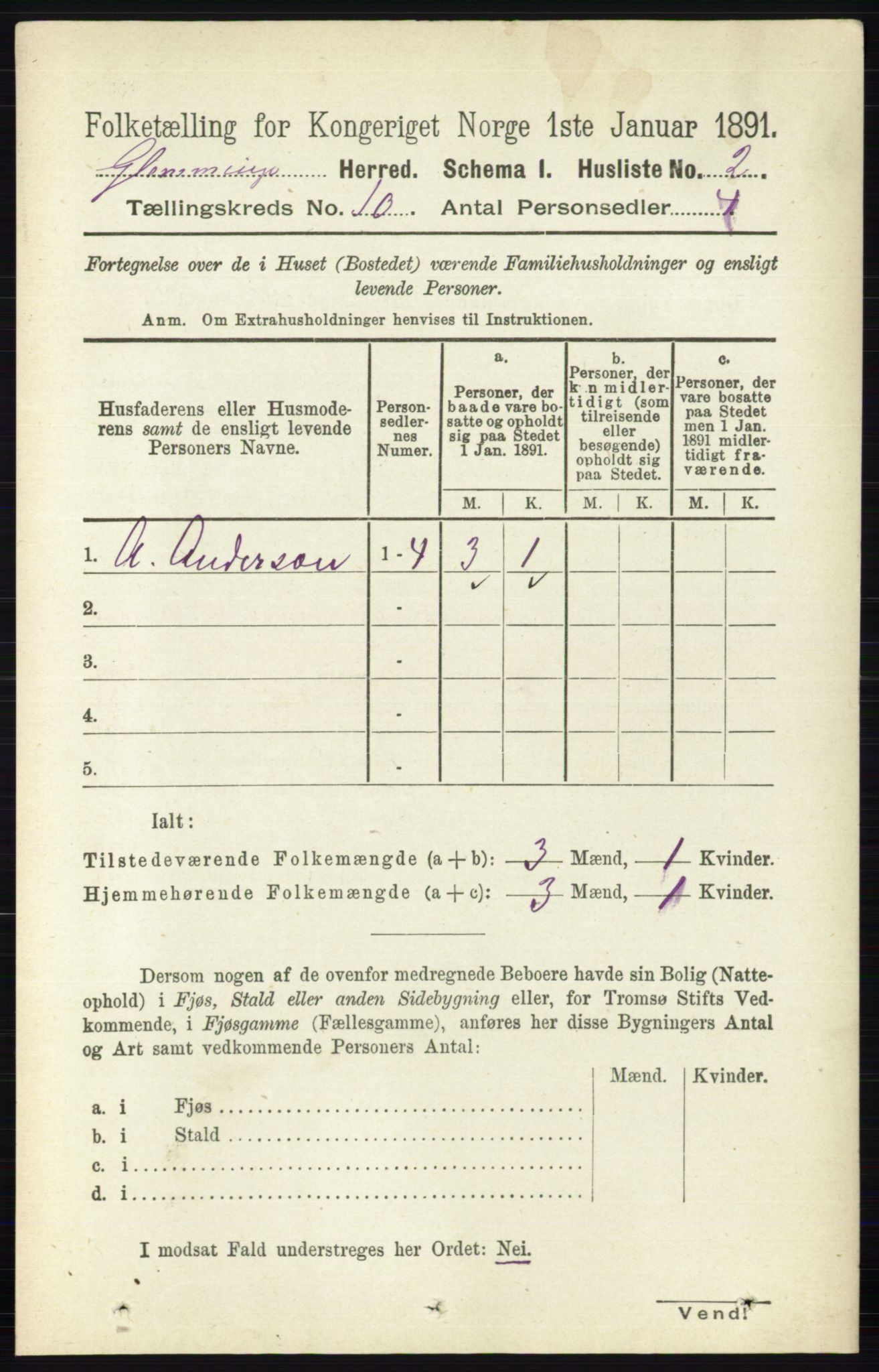 RA, 1891 census for 0132 Glemmen, 1891, p. 9902