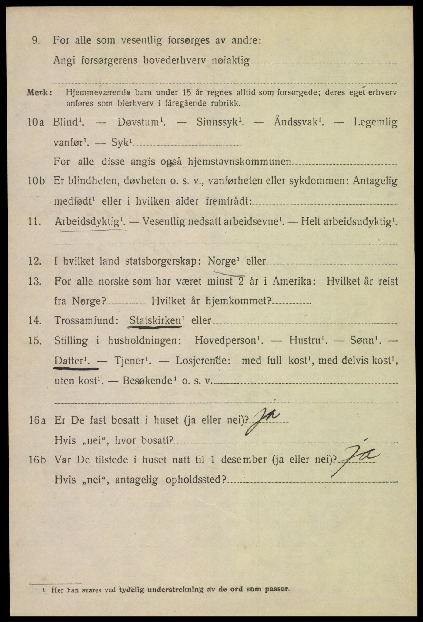 SAK, 1920 census for Kristiansand, 1920, p. 23826