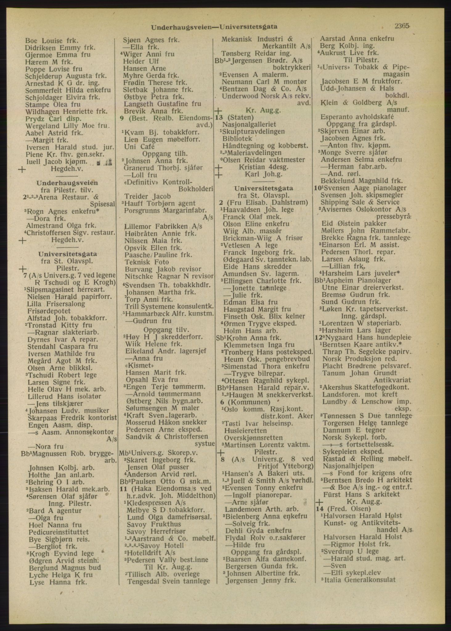 Kristiania/Oslo adressebok, PUBL/-, 1949, p. 2365
