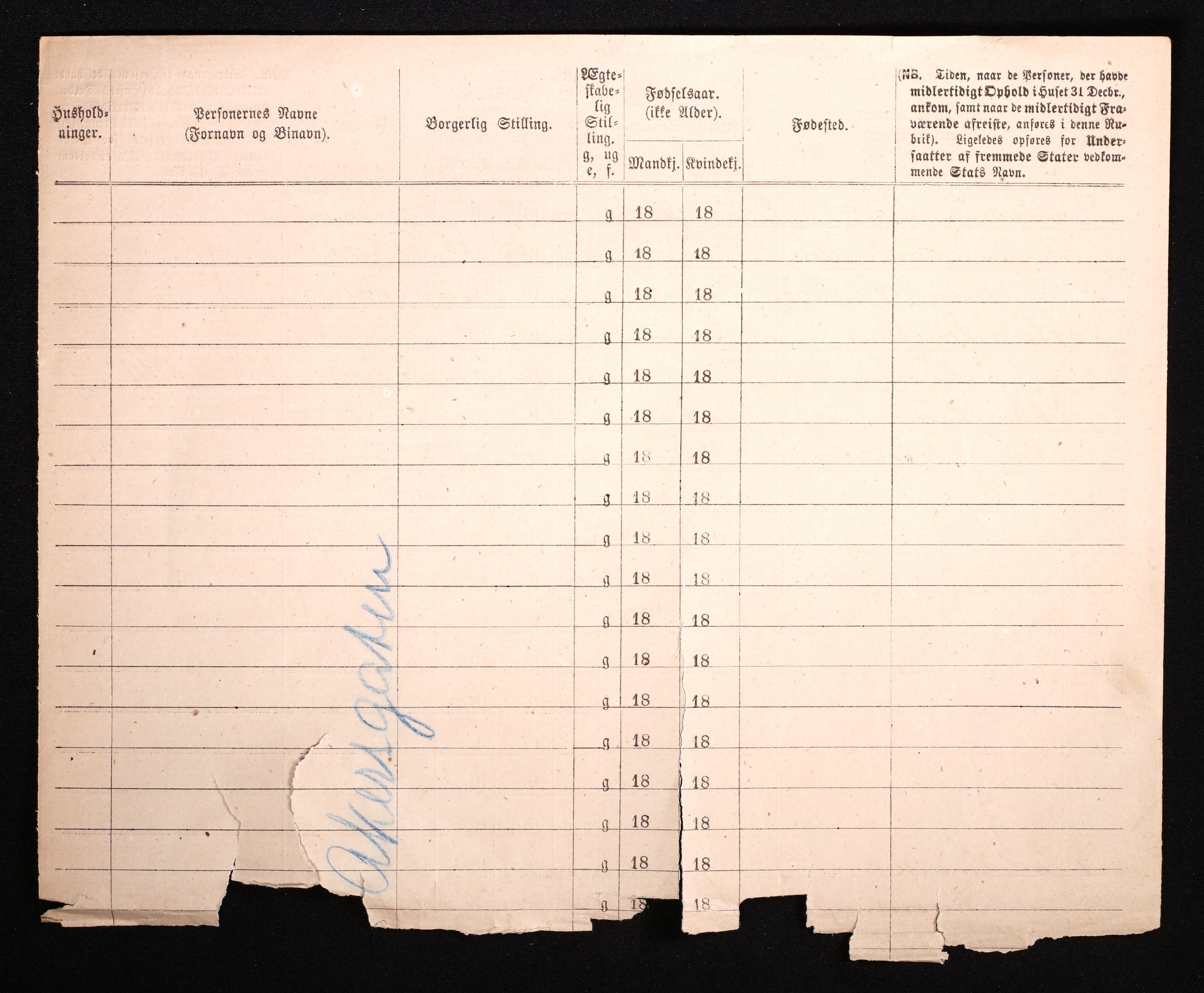 RA, 1870 census for 0301 Kristiania, 1870, p. 3