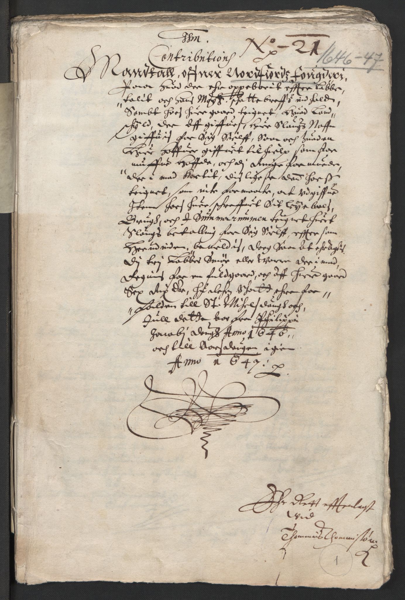 Rentekammeret inntil 1814, Reviderte regnskaper, Lensregnskaper, AV/RA-EA-5023/R/Rb/Rbt/L0105: Bergenhus len, 1646-1647