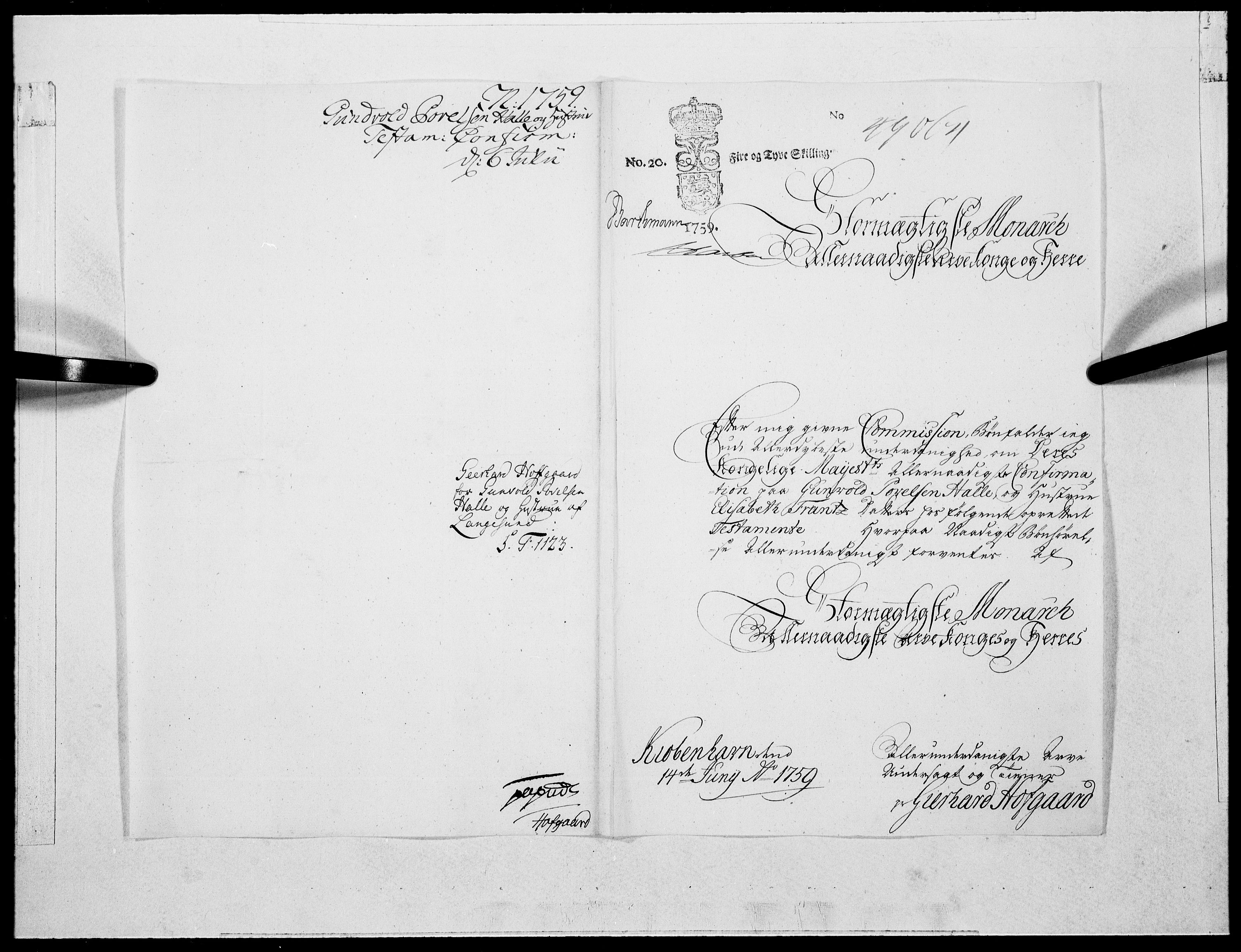 Danske Kanselli 1572-1799, AV/RA-EA-3023/F/Fc/Fcc/Fcca/L0178: Norske innlegg 1572-1799, 1759, p. 2