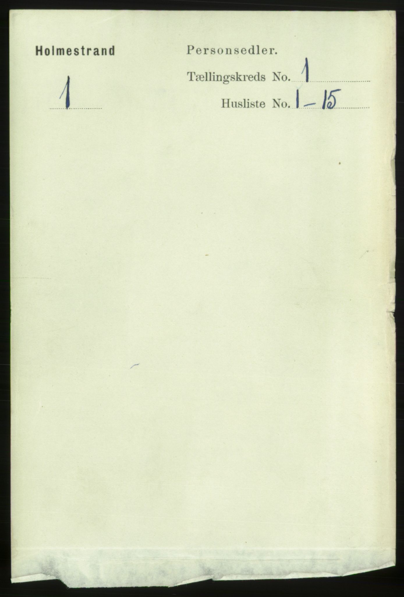 RA, 1891 census for 0702 Holmestrand, 1891, p. 484