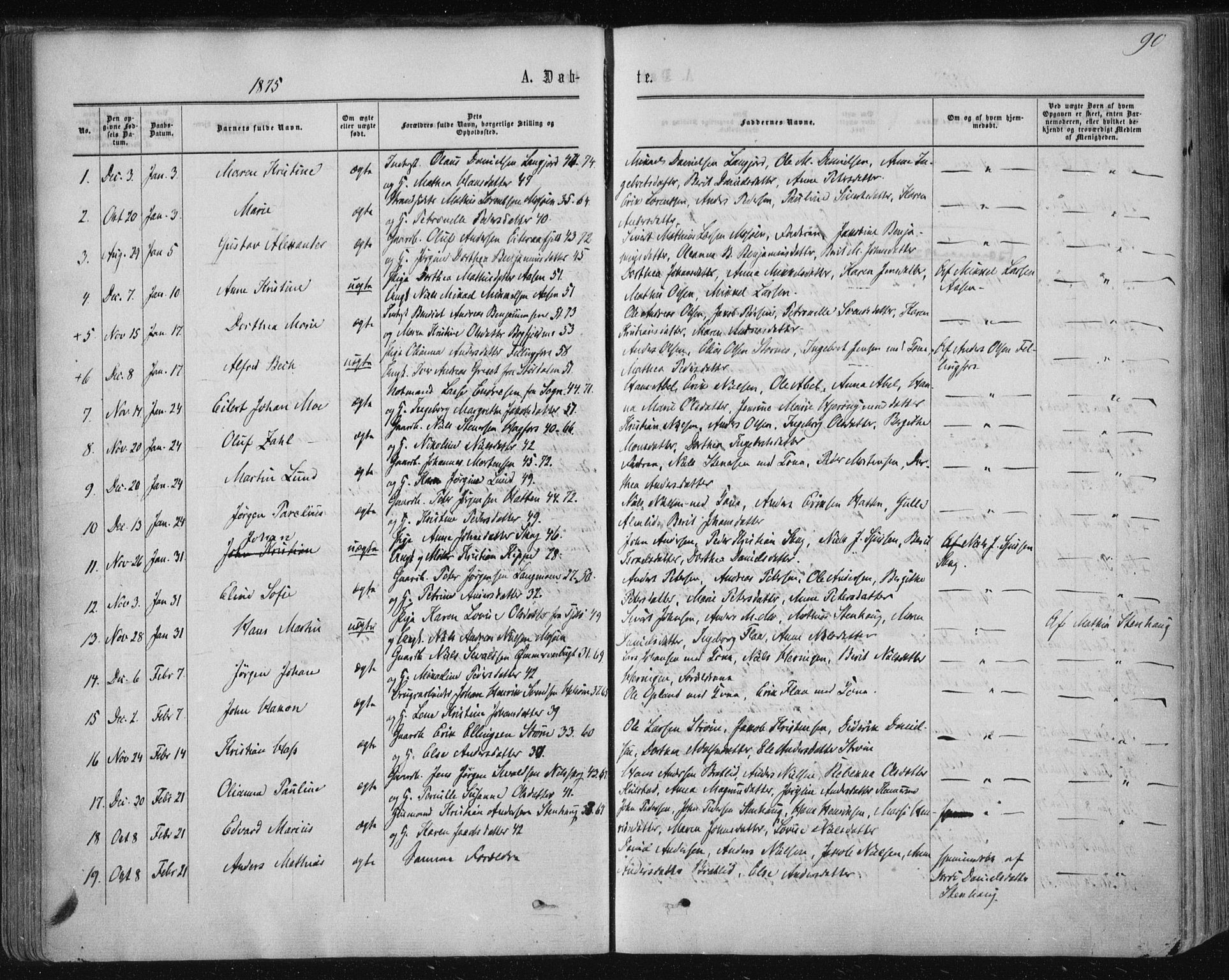Ministerialprotokoller, klokkerbøker og fødselsregistre - Nordland, SAT/A-1459/820/L0294: Parish register (official) no. 820A15, 1866-1879, p. 90
