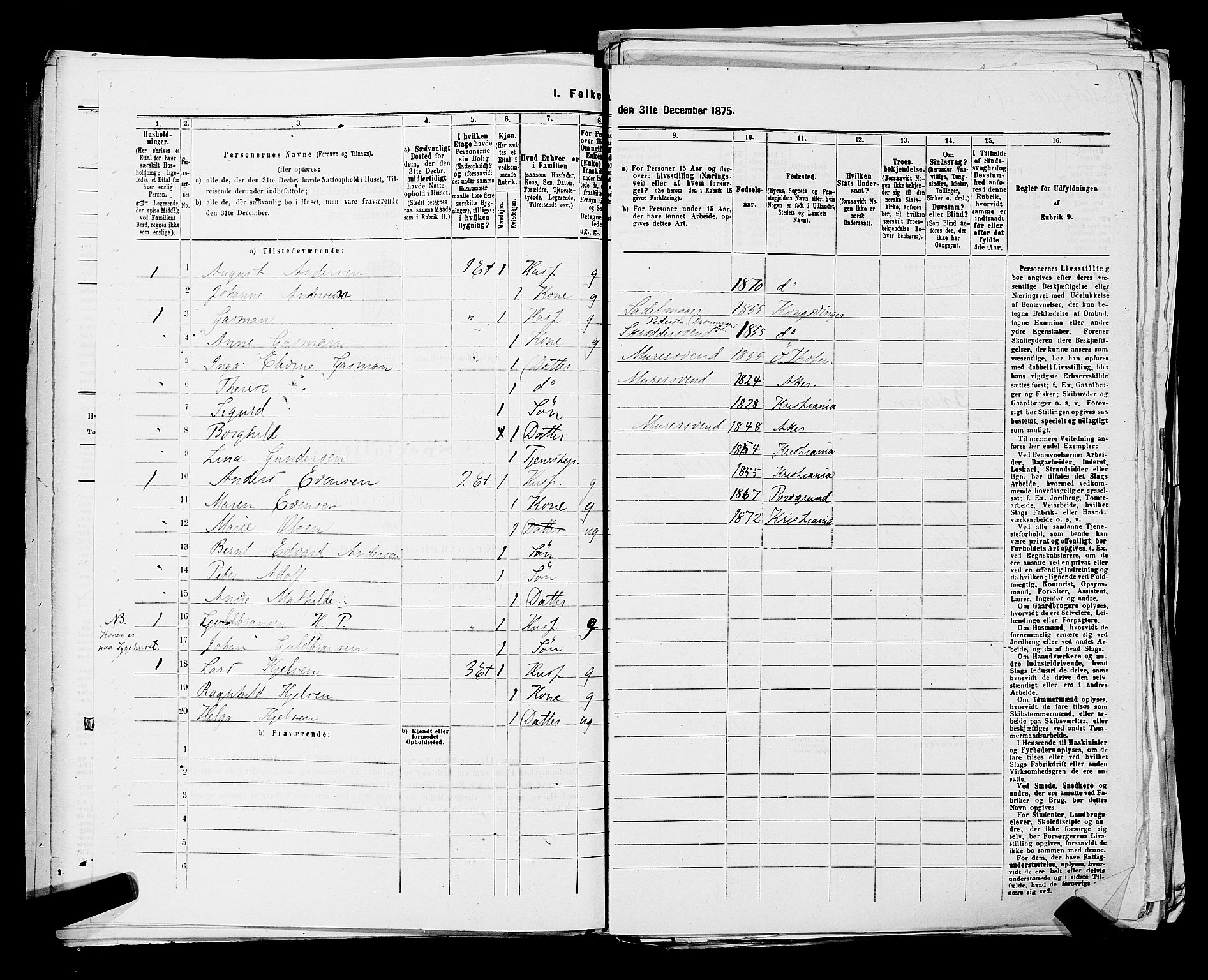 RA, 1875 census for 0301 Kristiania, 1875, p. 7573